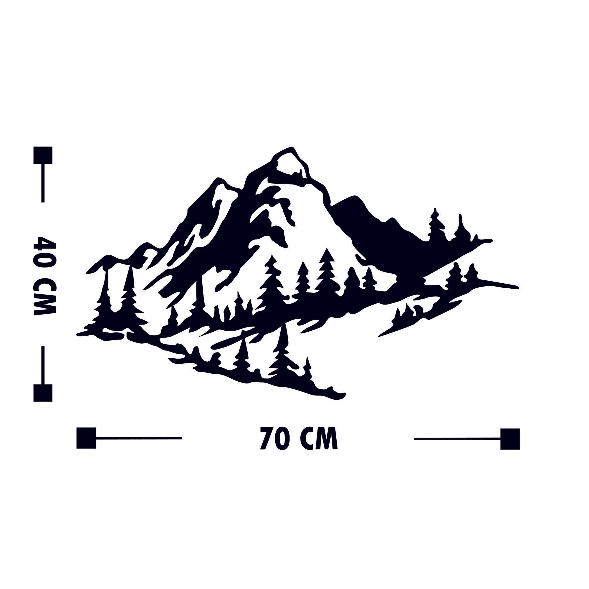 Metalna zidna dekoracija, Mountain 2 | AG-vitahome.hr