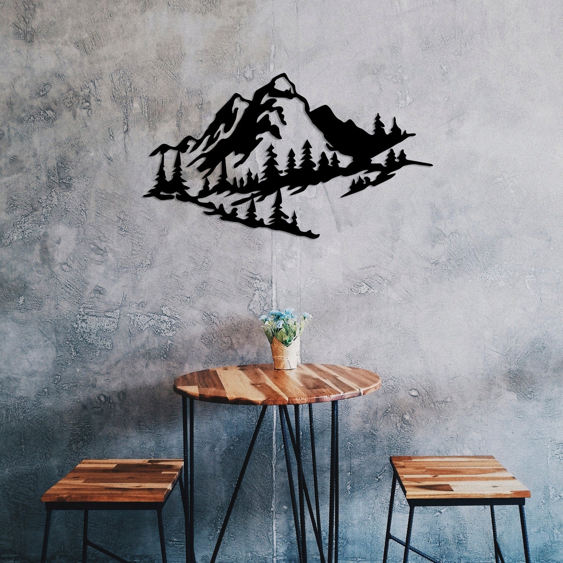 Metalna zidna dekoracija, Mountain 2 | AG-vitahome.hr