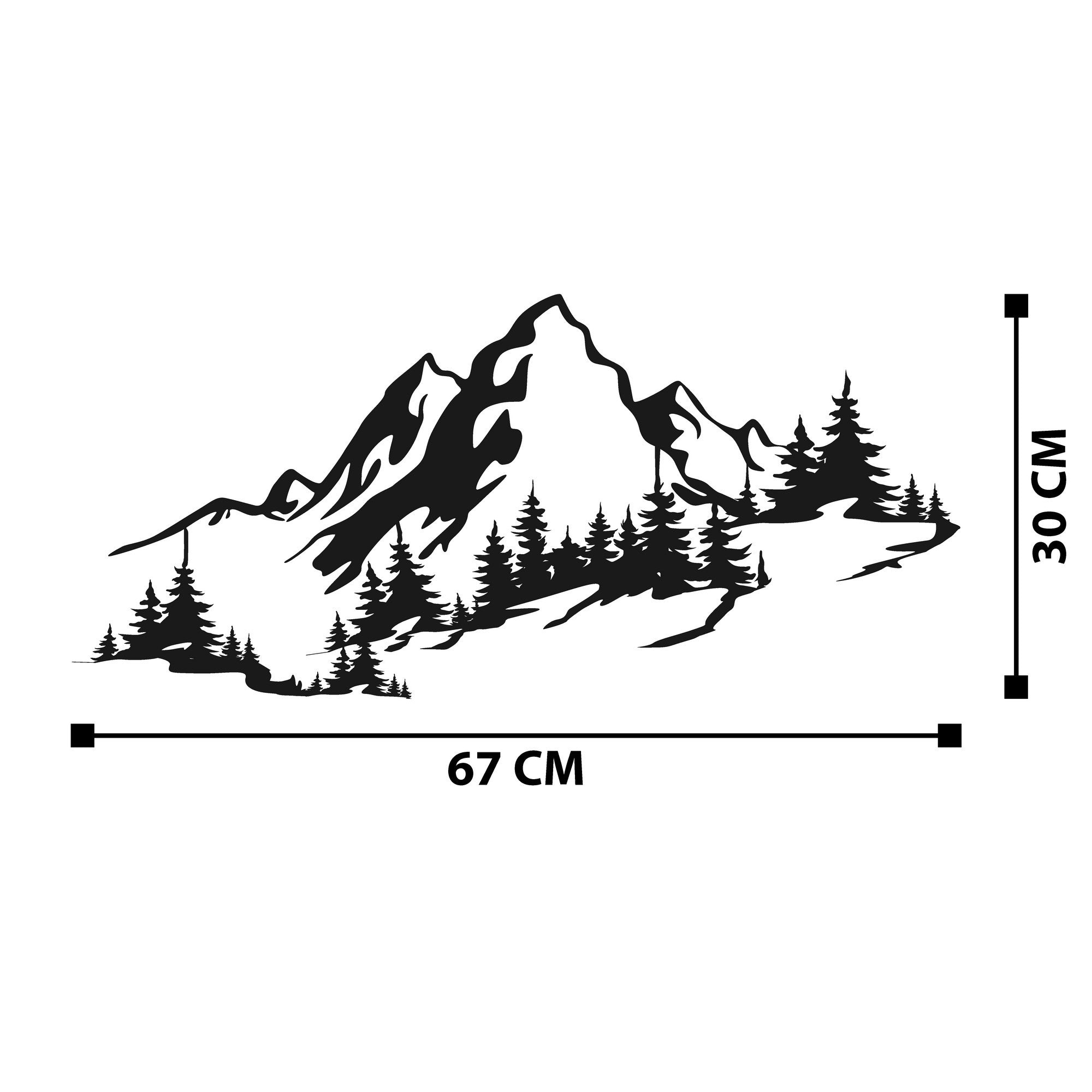 Metalna zidna dekoracija, Mountain 3 | AG-vitahome.hr