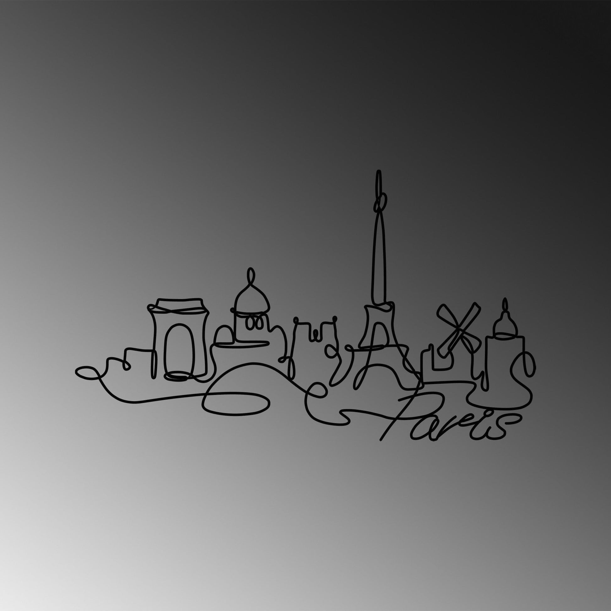 Metalna zidna dekoracija, Paris | AG-vitahome.hr