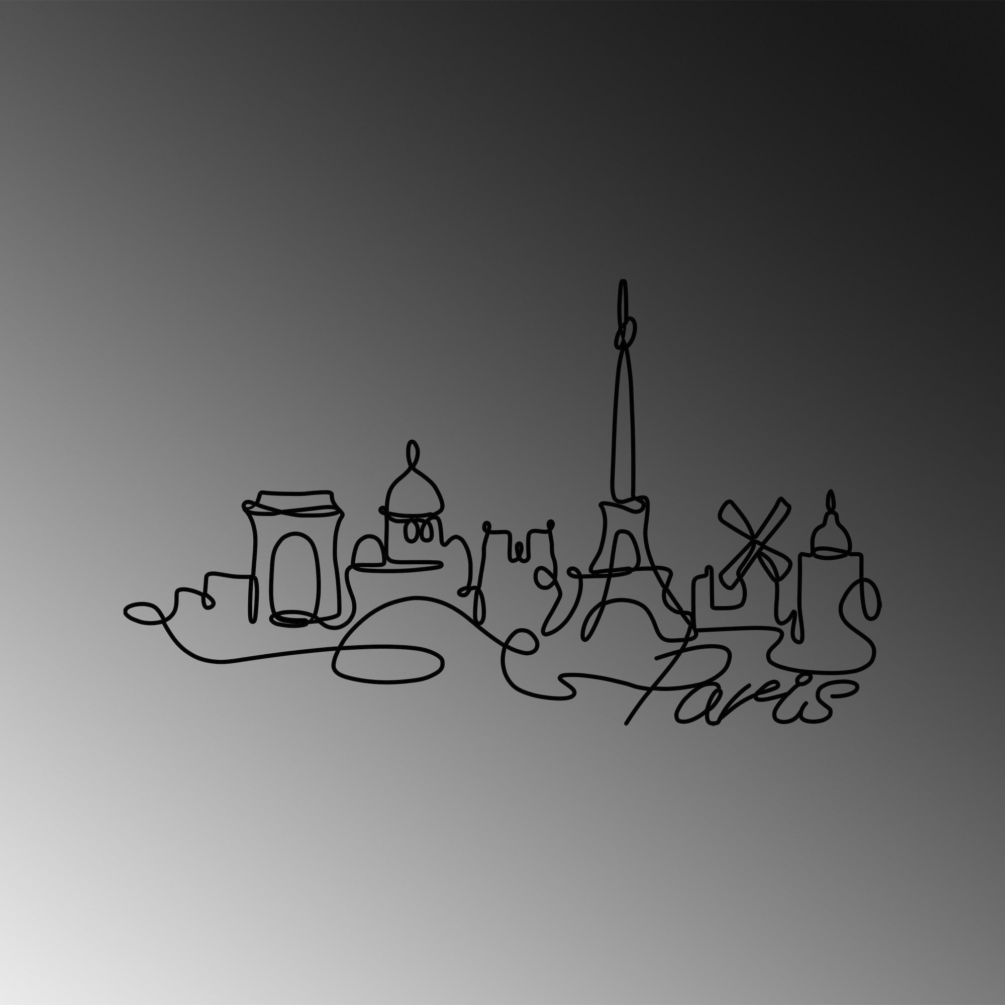 Metalna zidna dekoracija, Paris | AG-vitahome.hr