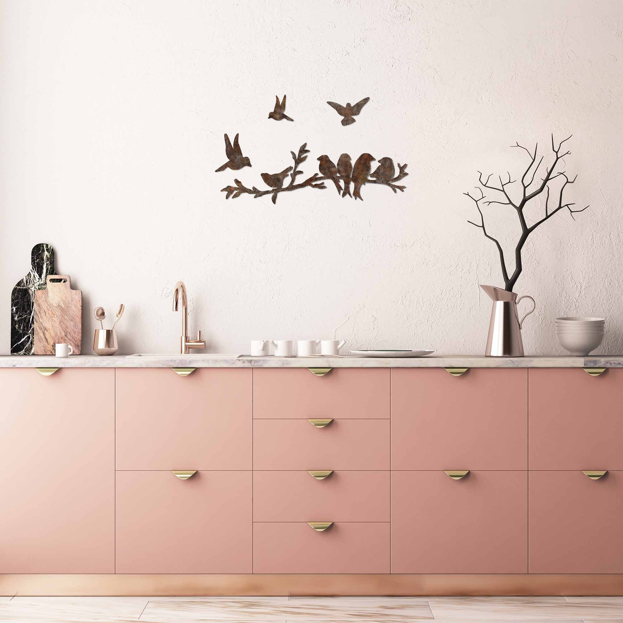 Metalna zidna dekoracija, Rusty Birds 2 | AG-vitahome.hr