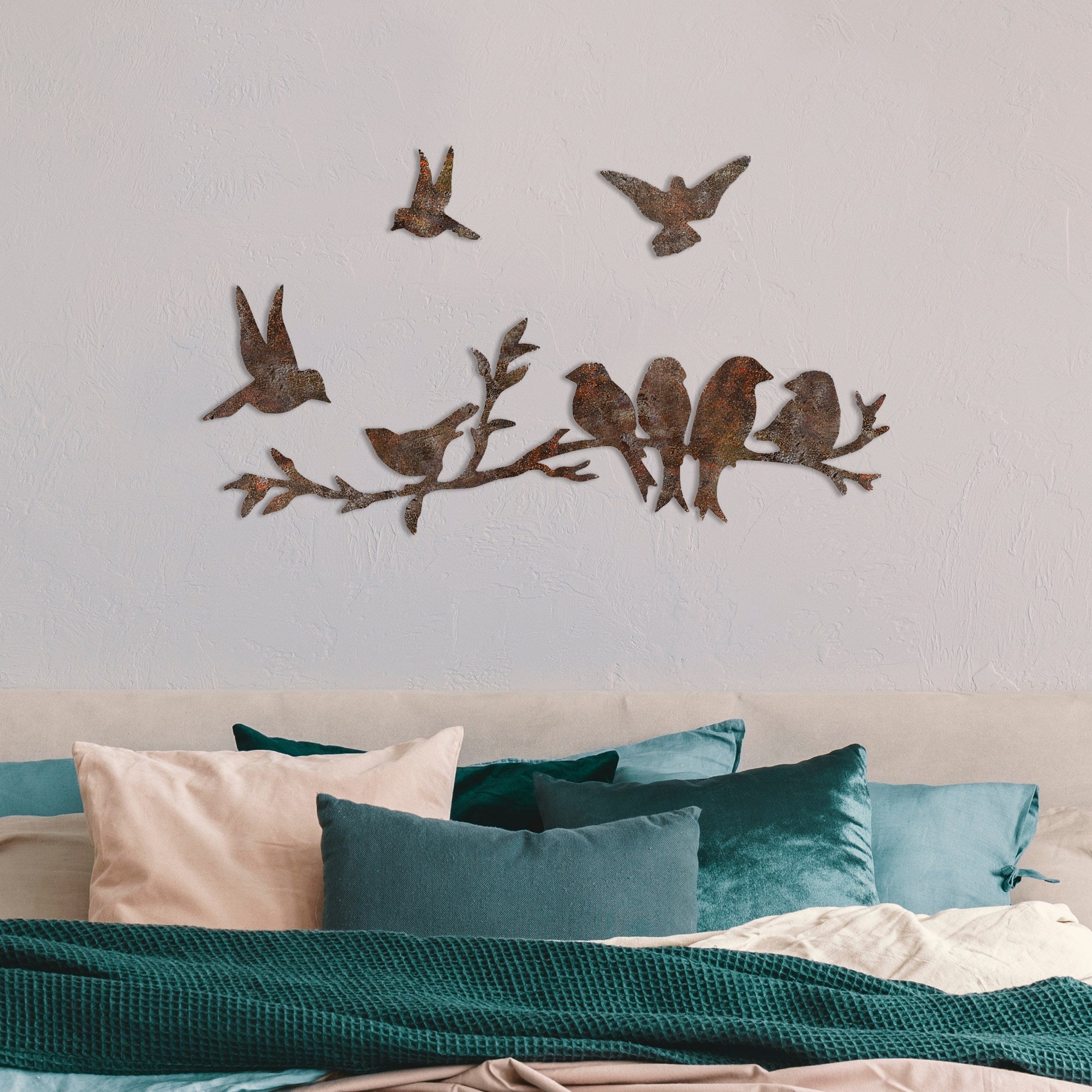 Metalna zidna dekoracija, Rusty Birds 2 | AG-vitahome.hr