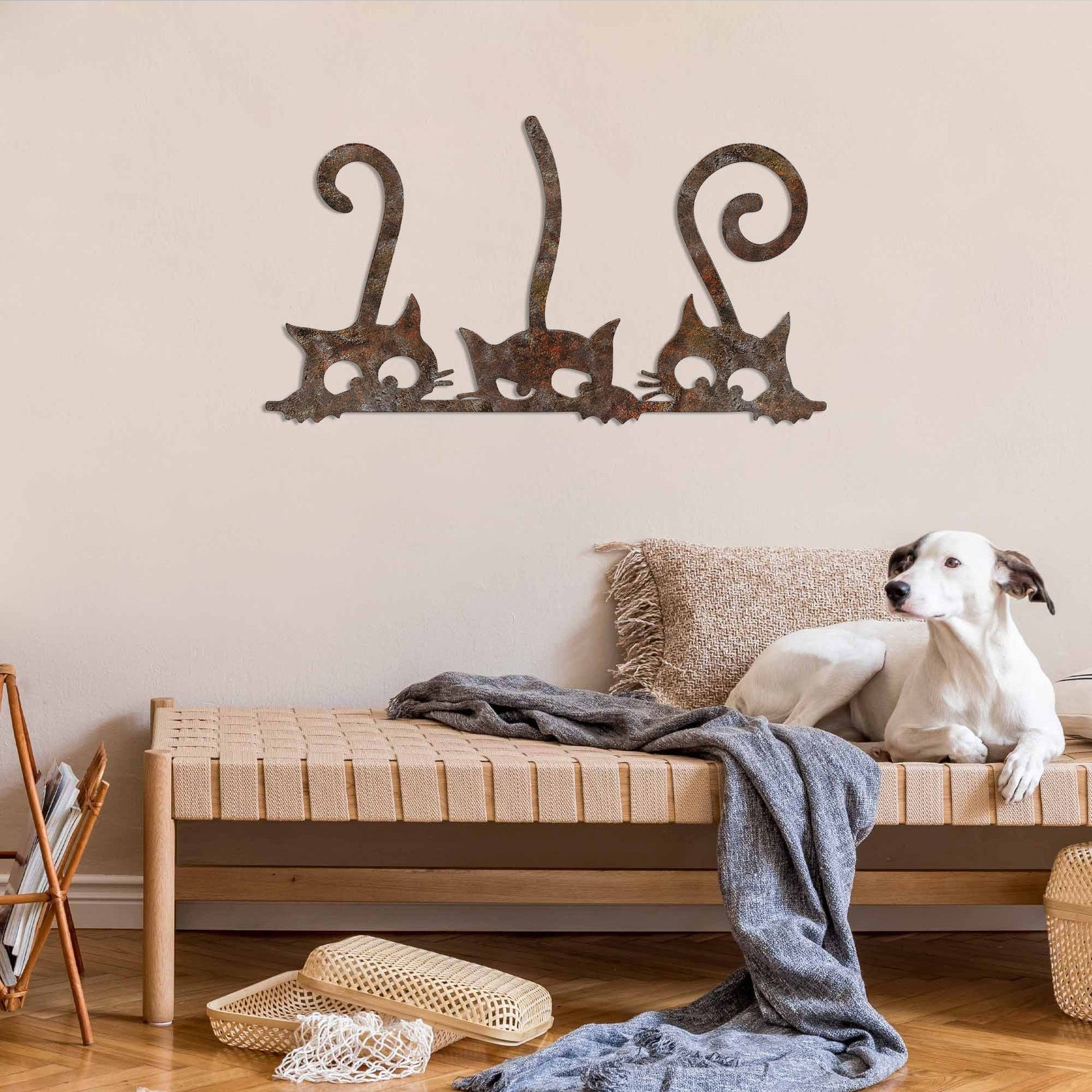 Metalna zidna dekoracija, Rusty Cats 1 | AG-vitahome.hr