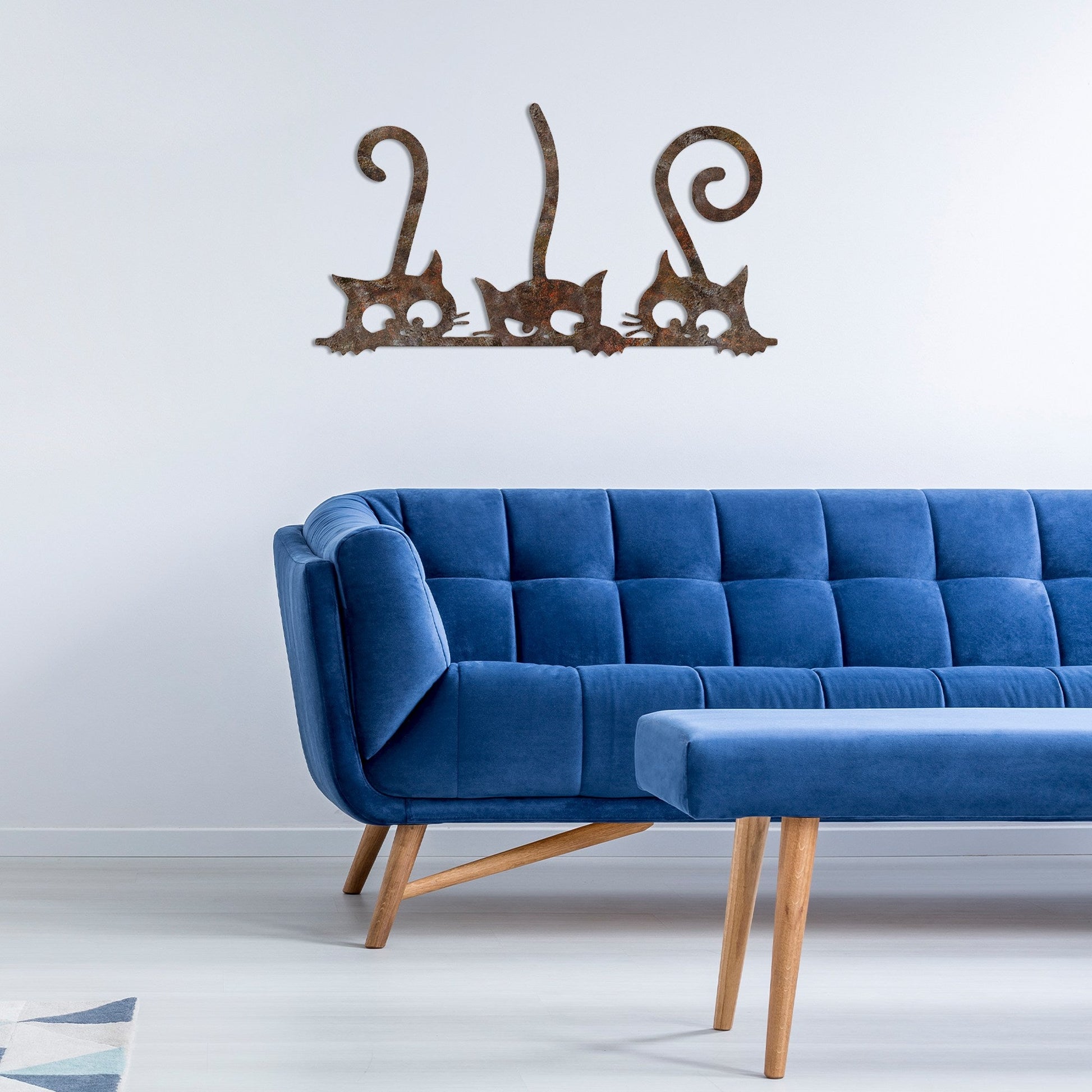 Metalna zidna dekoracija, Rusty Cats 1 | AG-vitahome.hr