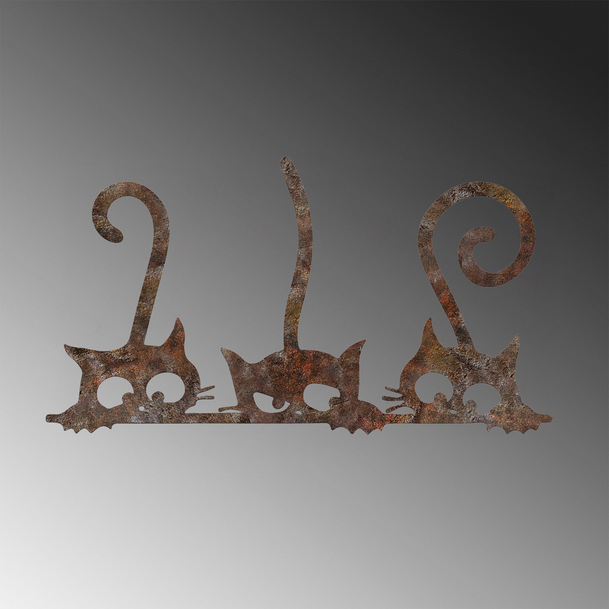 Metalna zidna dekoracija, Rusty Cats 1 | AG-vitahome.hr