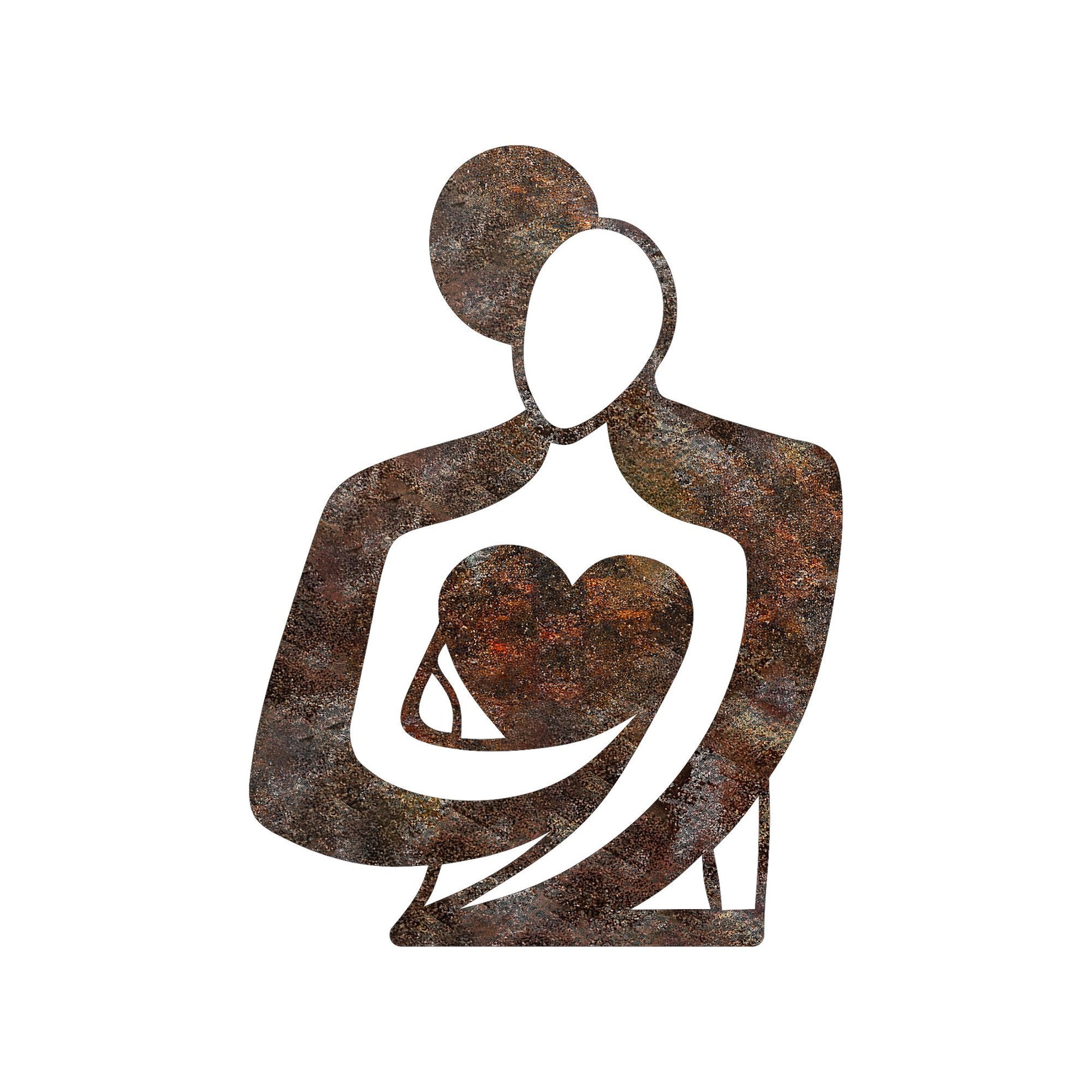 Metalna zidna dekoracija, Rusty Hug | AG-vitahome.hr