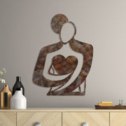 Metalna zidna dekoracija, Rusty Hug | AG-vitahome.hr