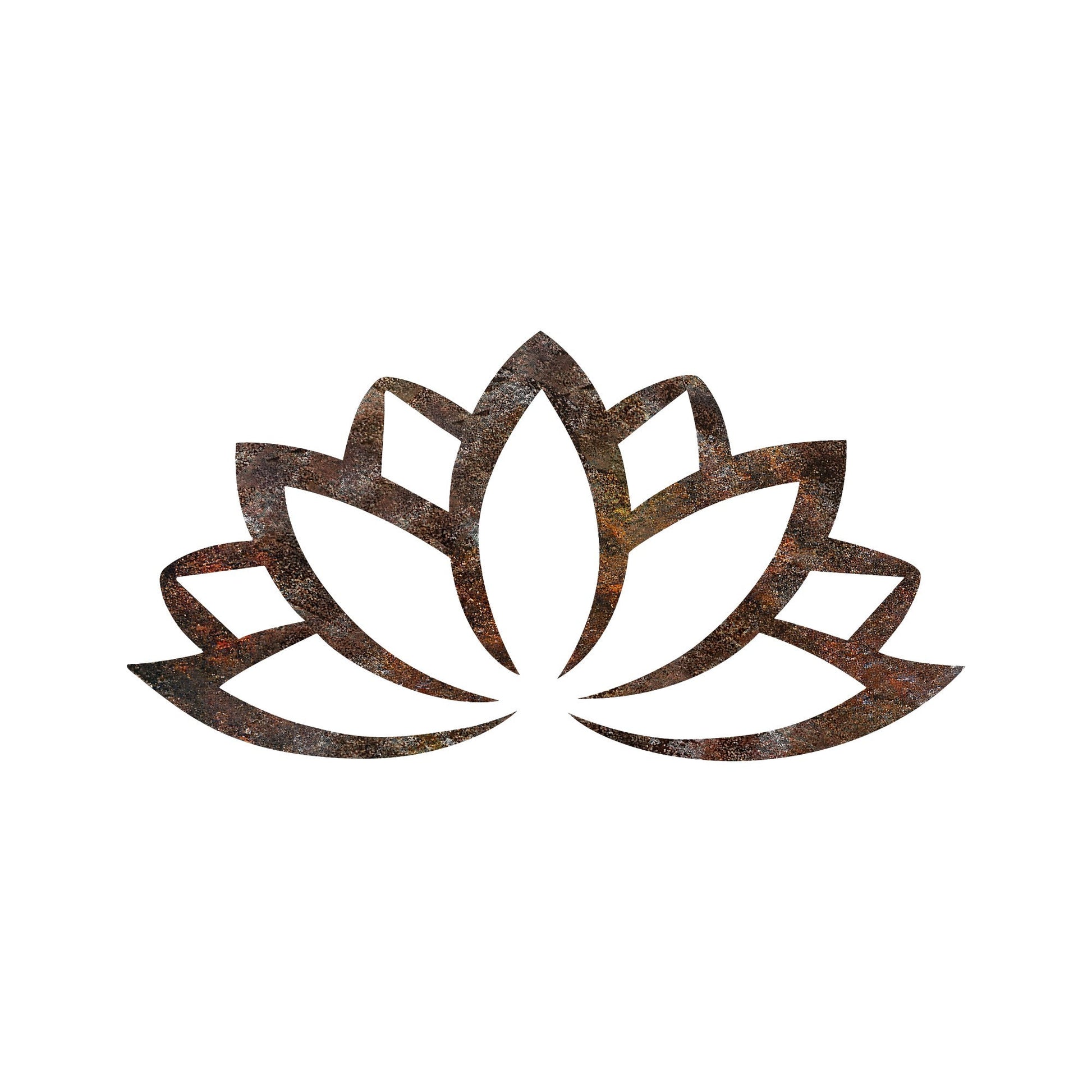 Metalna zidna dekoracija, Rusty Lotus | AG-vitahome.hr