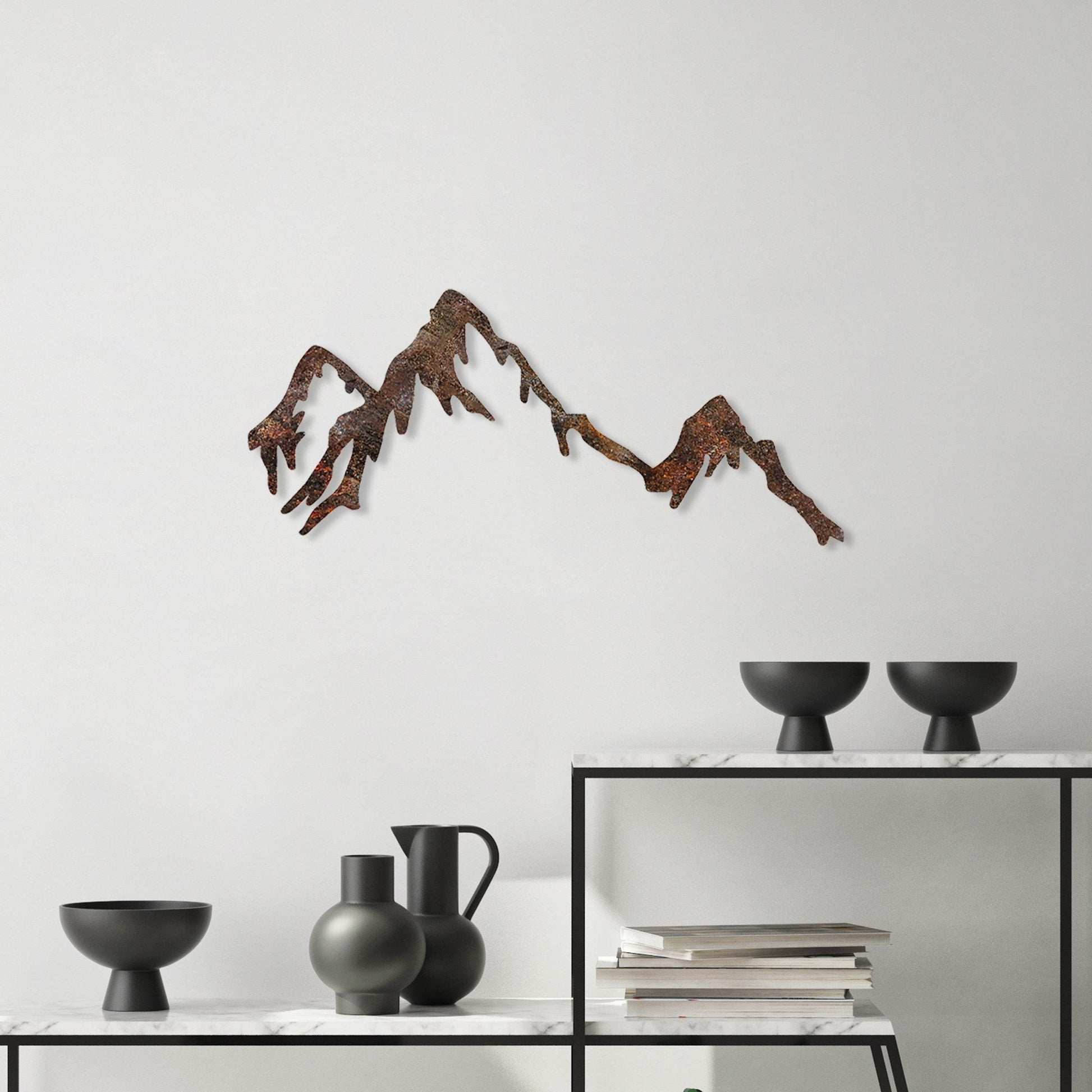 Metalna zidna dekoracija, Rusty Mountain | AG-vitahome.hr