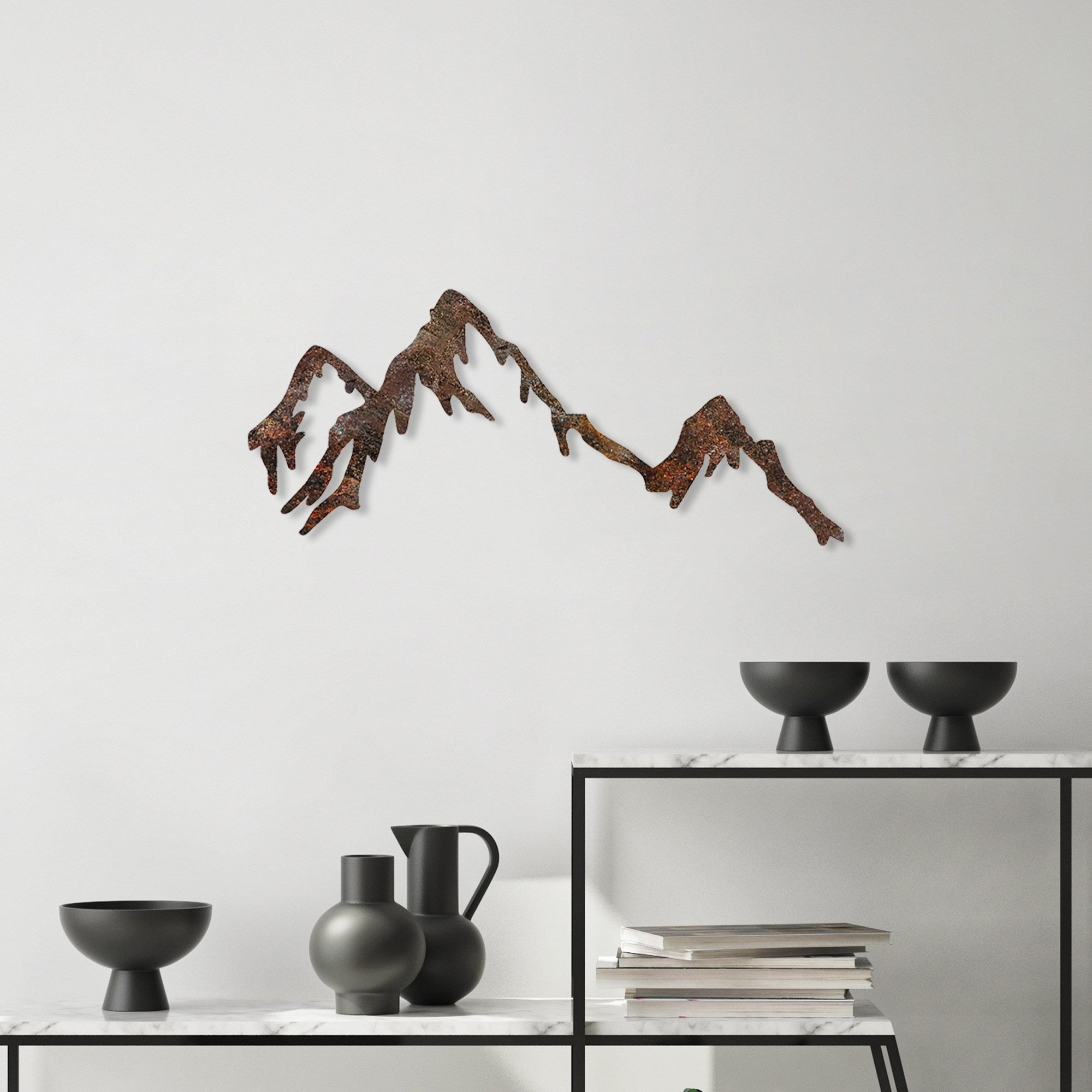 Metalna zidna dekoracija, Rusty Mountain | AG-vitahome.hr