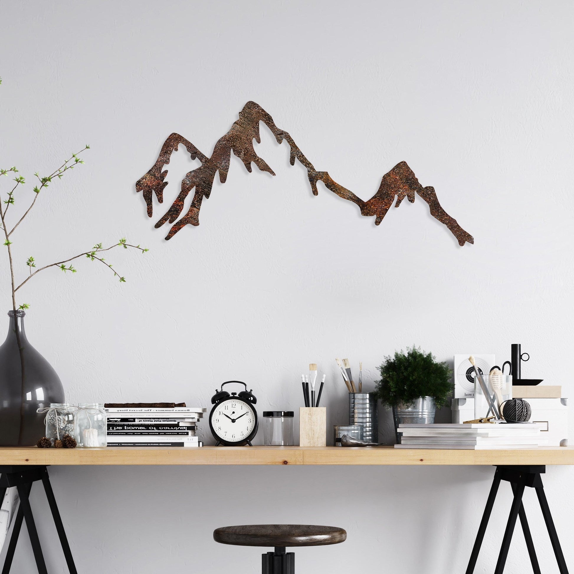 Metalna zidna dekoracija, Rusty Mountain | AG-vitahome.hr