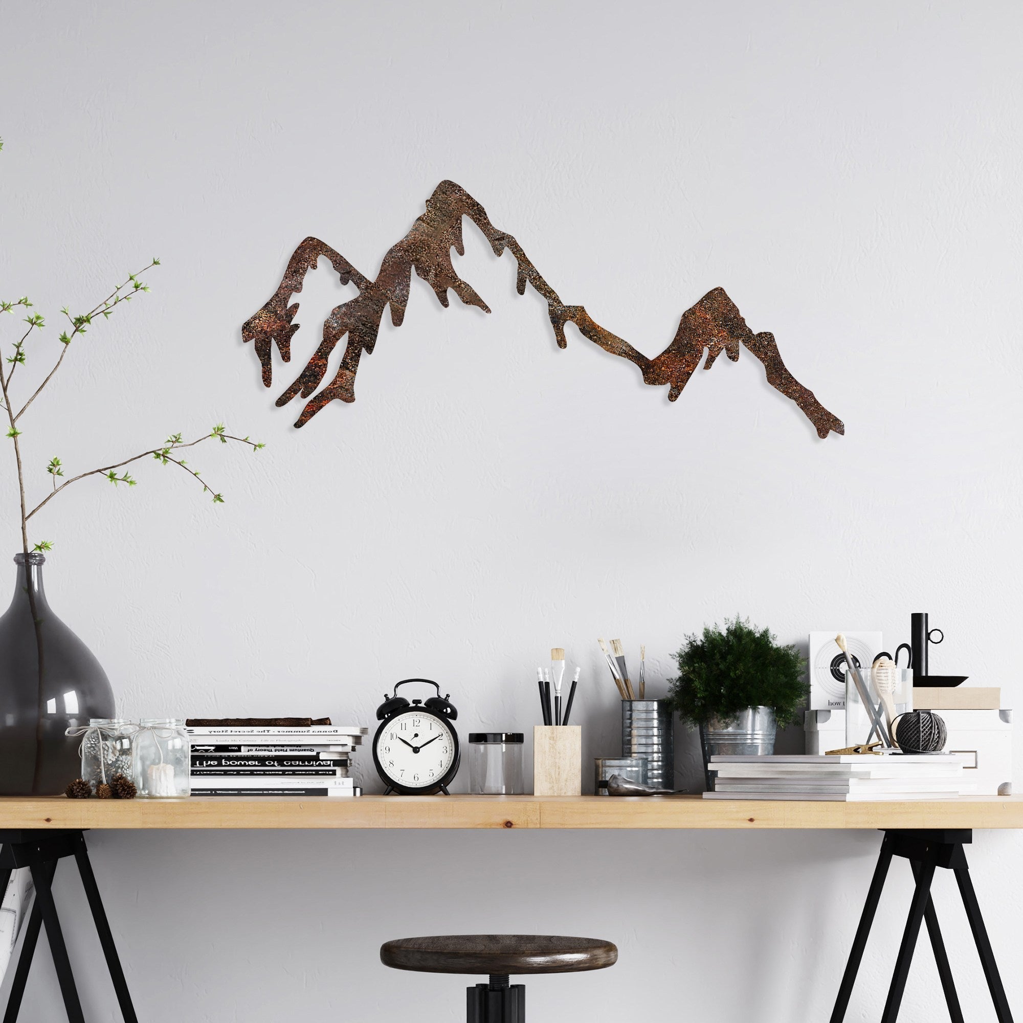 Metalna zidna dekoracija, Rusty Mountain | AG-vitahome.hr