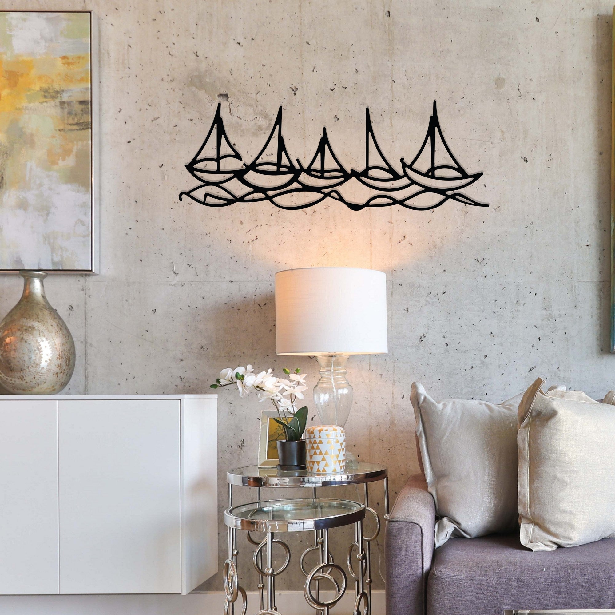 Metalna zidna dekoracija, Ships In Water | AG-vitahome.hr