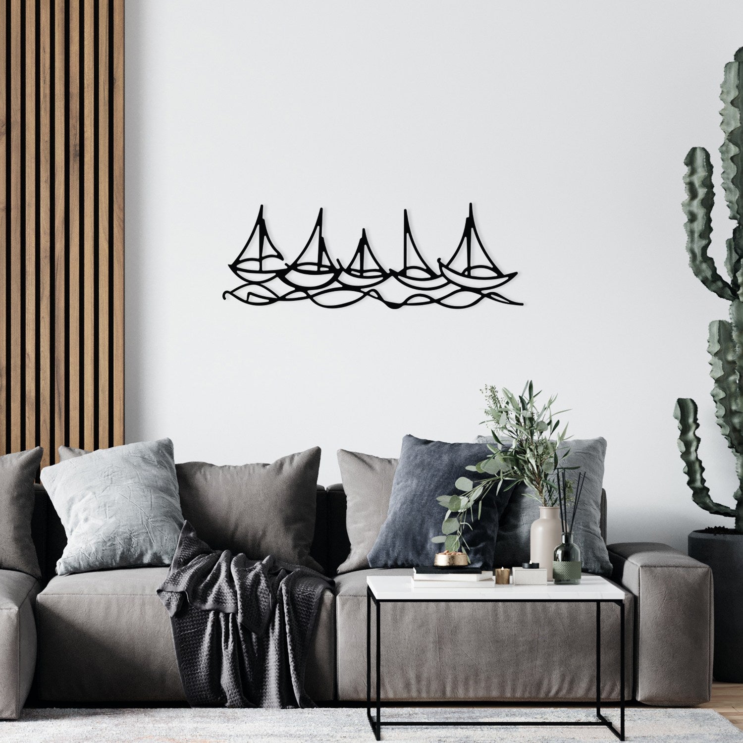 Metalna zidna dekoracija, Ships In Water | AG-vitahome.hr