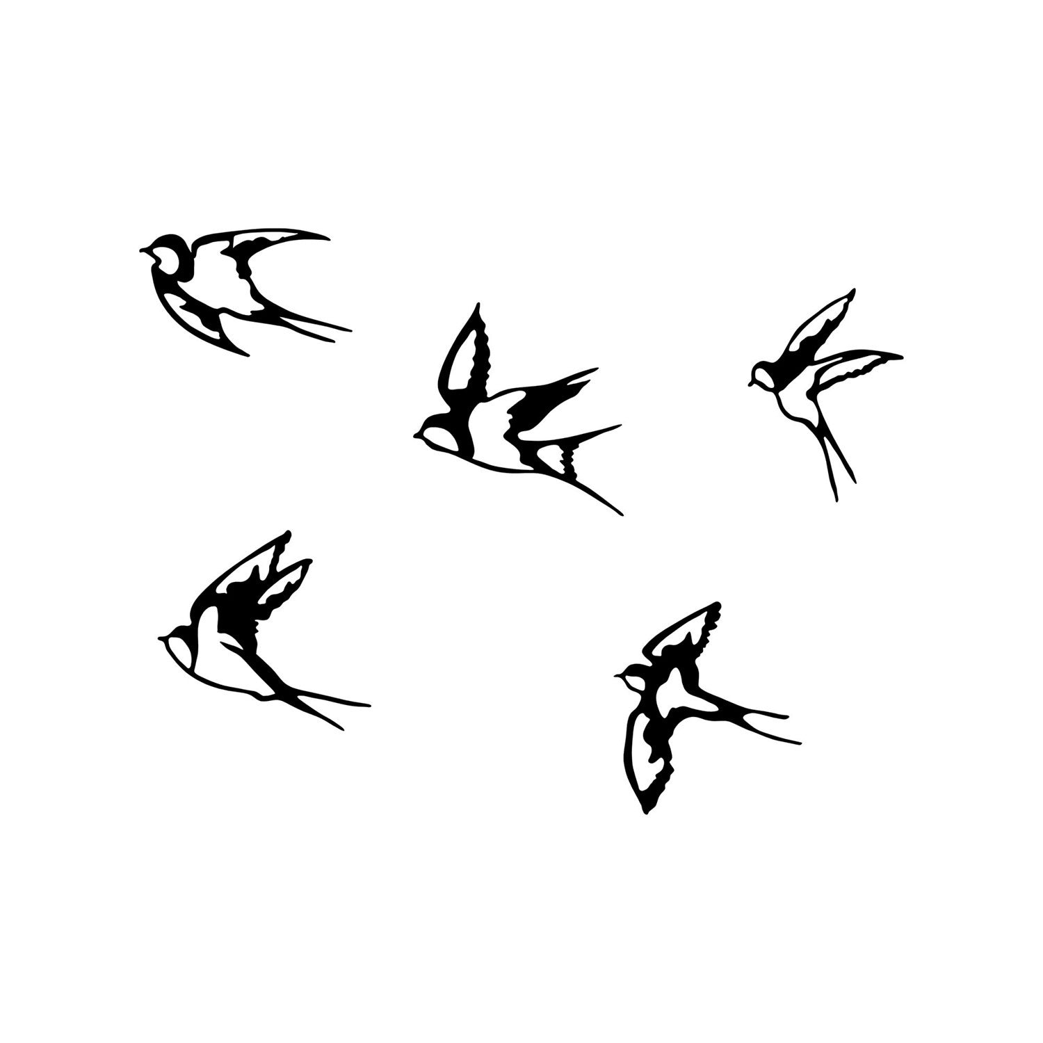 Metalna zidna dekoracija, Swallows - 303 | AG-vitahome.hr