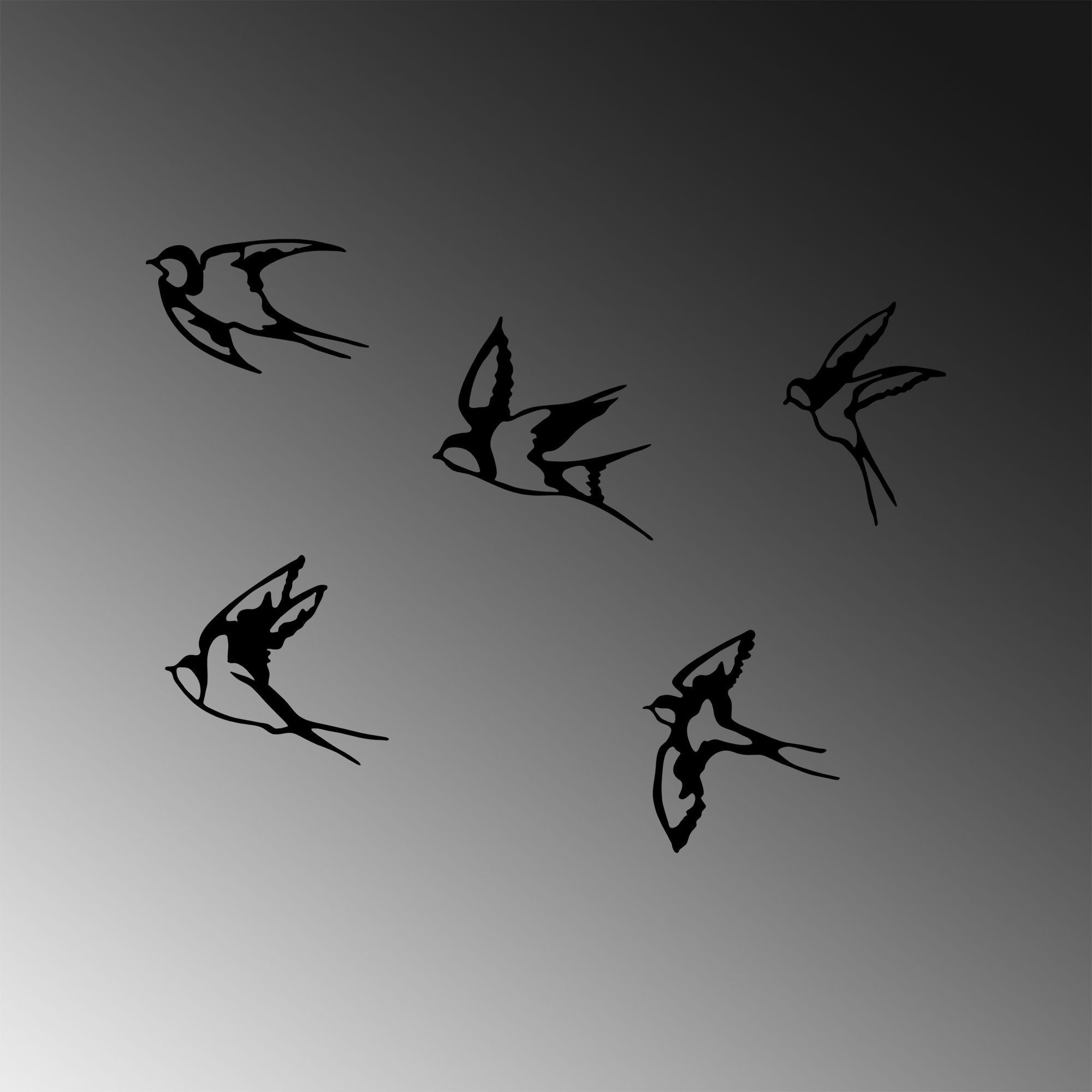 Metalna zidna dekoracija, Swallows - 303 | AG-vitahome.hr