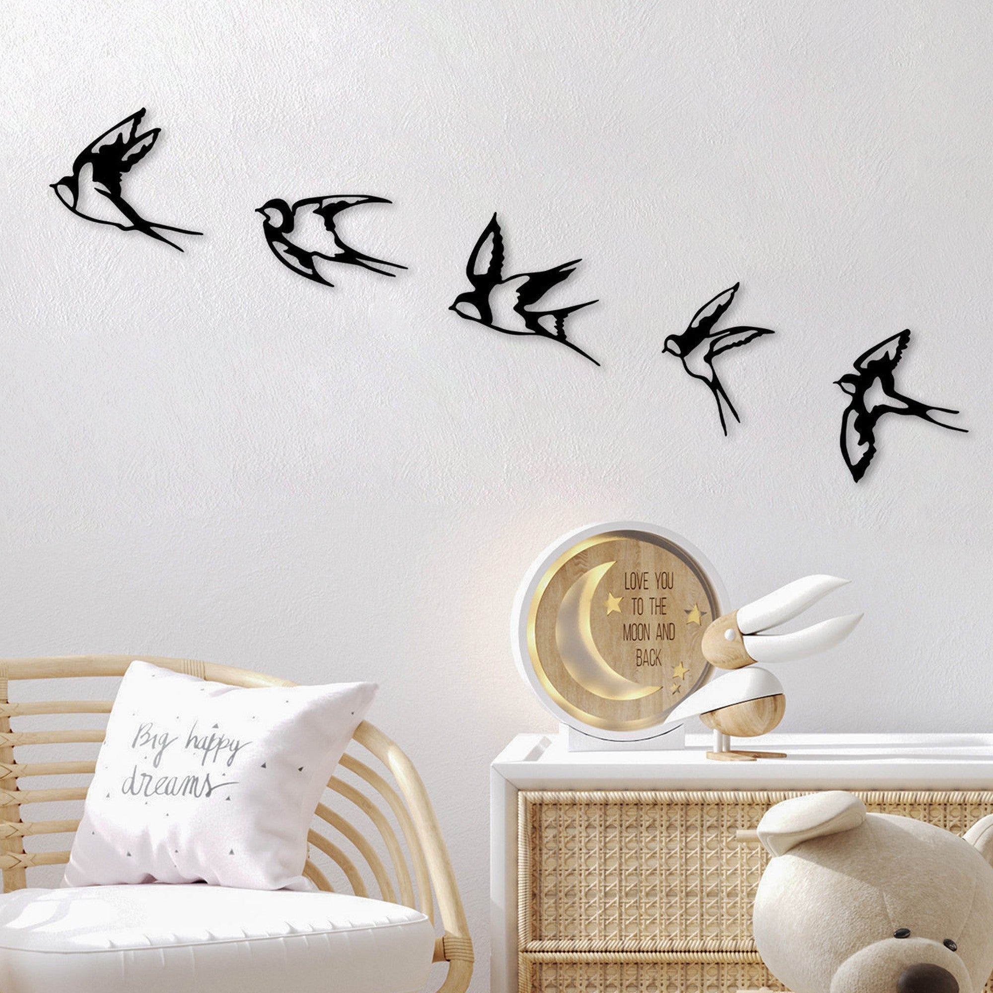 Metalna zidna dekoracija, Swallows - 303 | AG-vitahome.hr