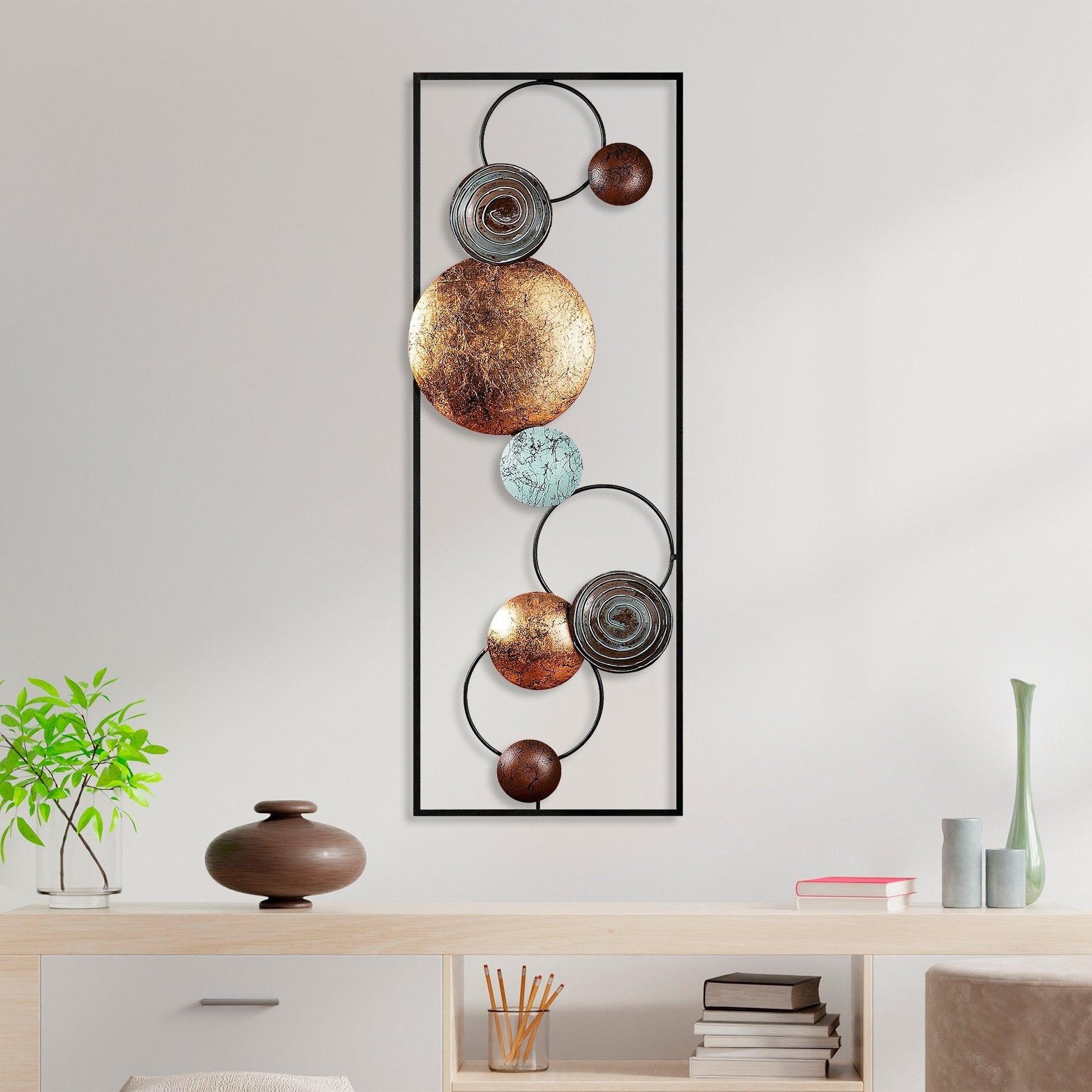 Metalna zidna dekoracija, Textured - 8 | AG-vitahome.hr