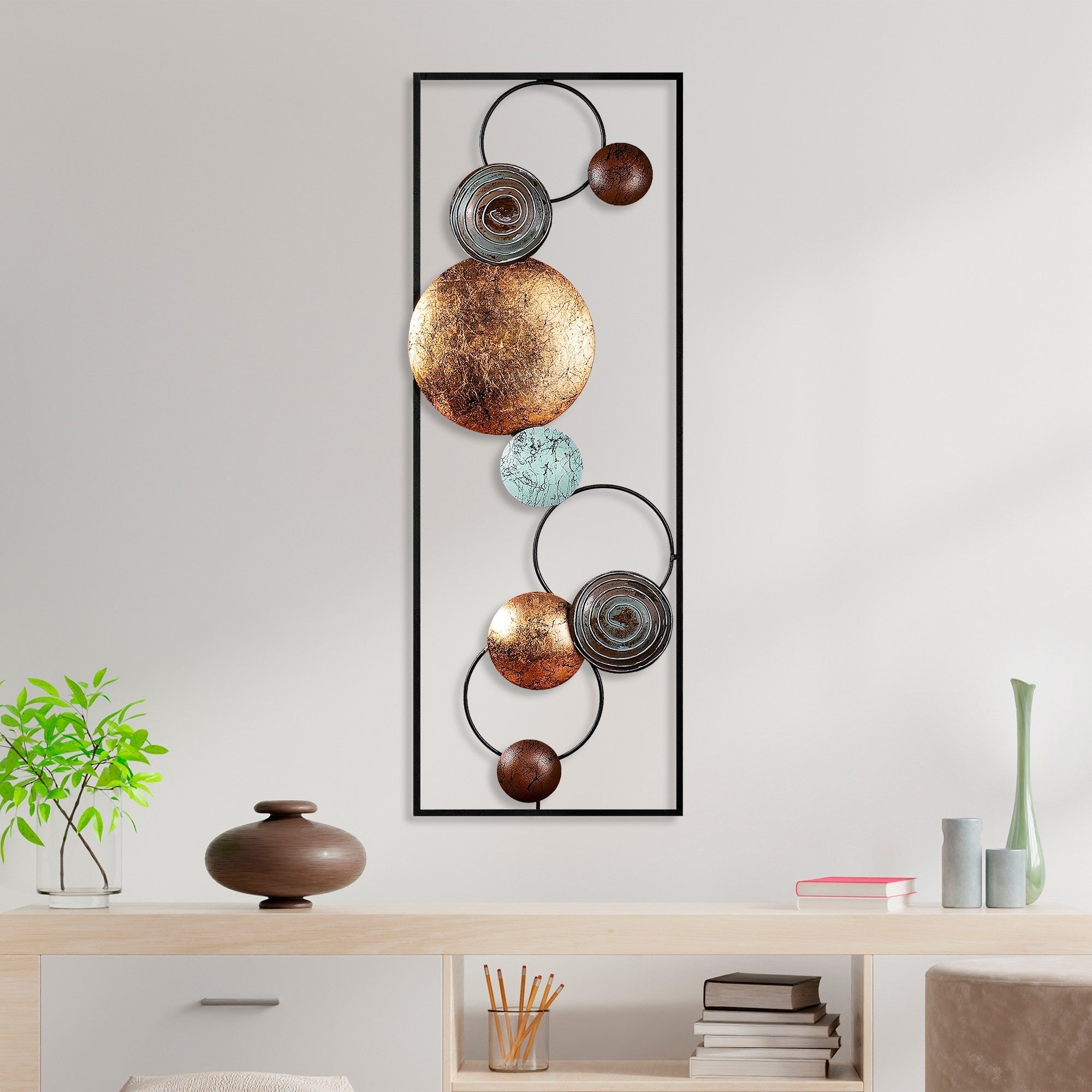 Metalna zidna dekoracija, Textured - 8 | AG-vitahome.hr