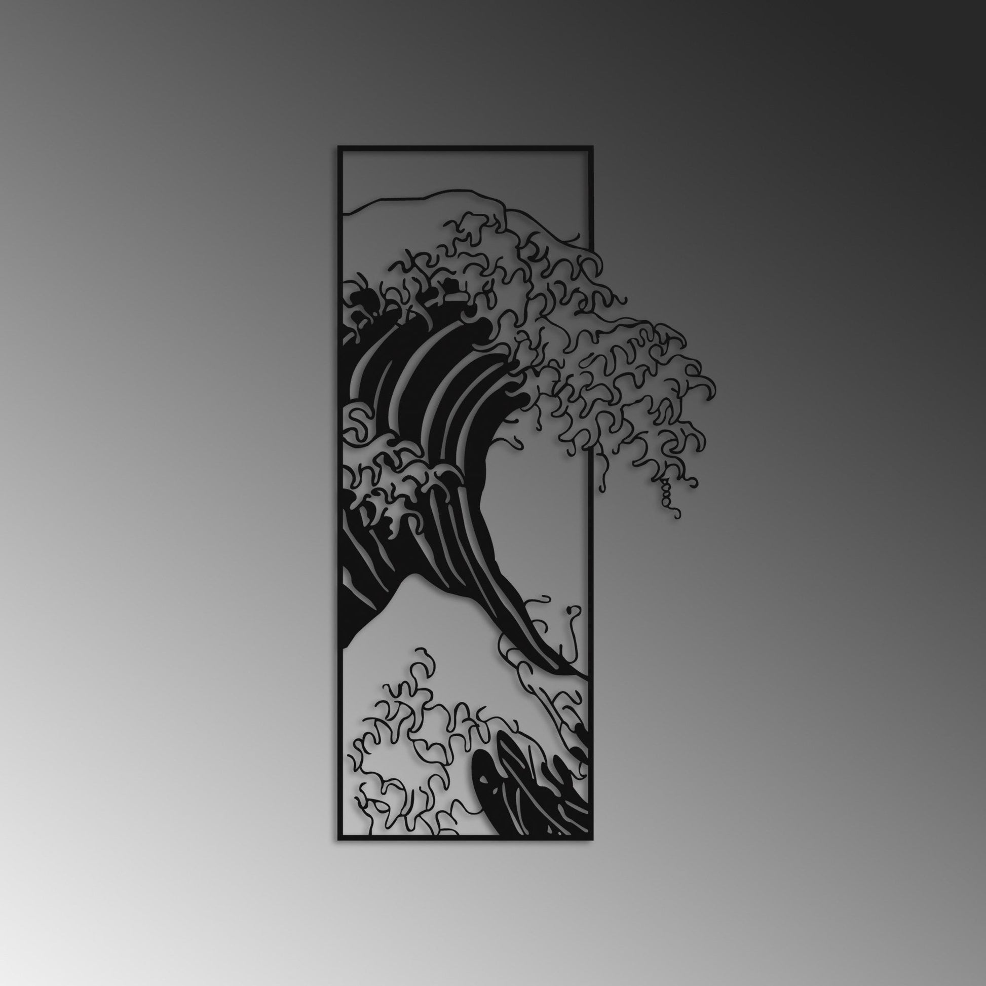 Metalna zidna dekoracija, Waves 3 | AG-vitahome.hr