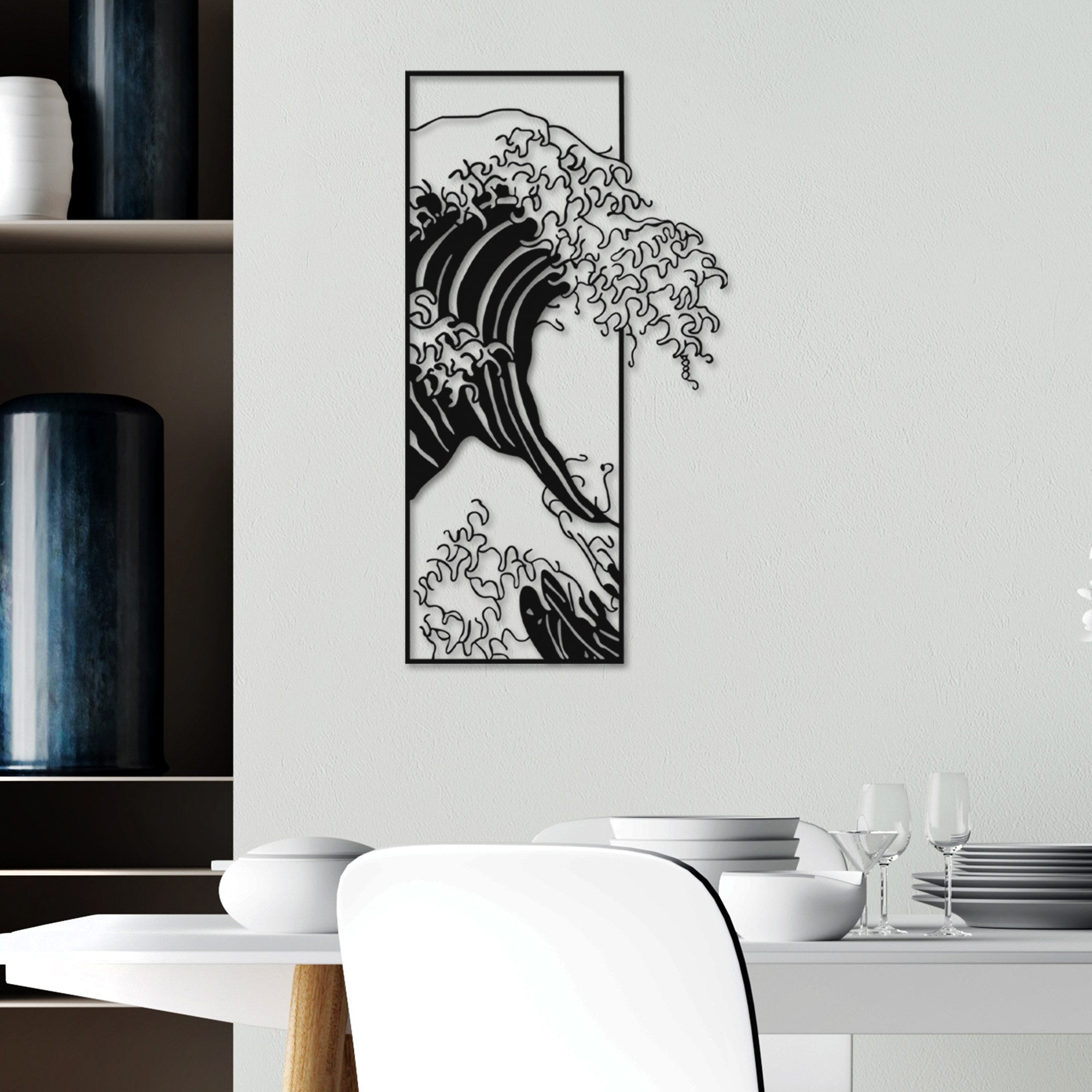 Metalna zidna dekoracija, Waves 3 | AG-vitahome.hr