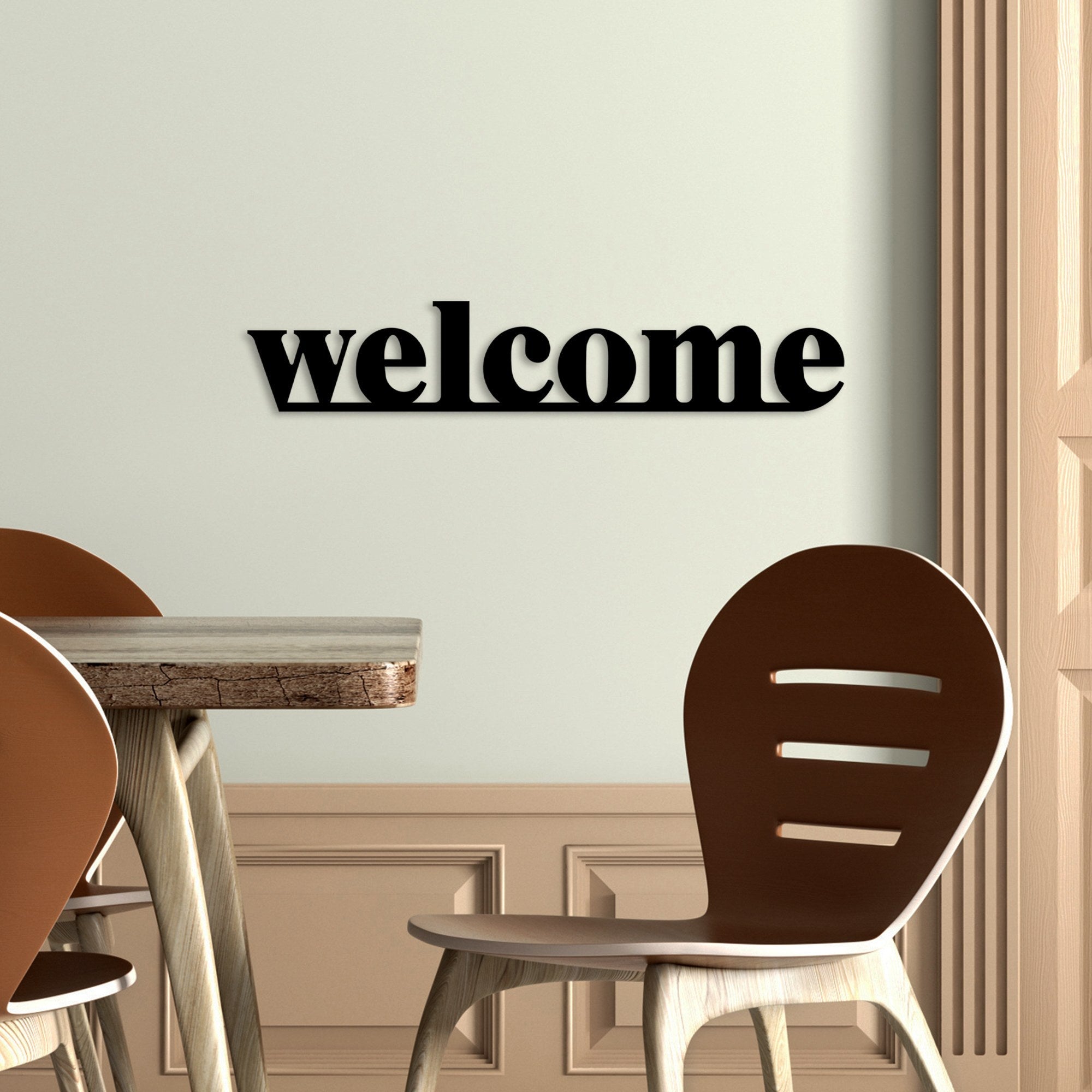 Metalna zidna dekoracija, Welcome | AG-vitahome.hr