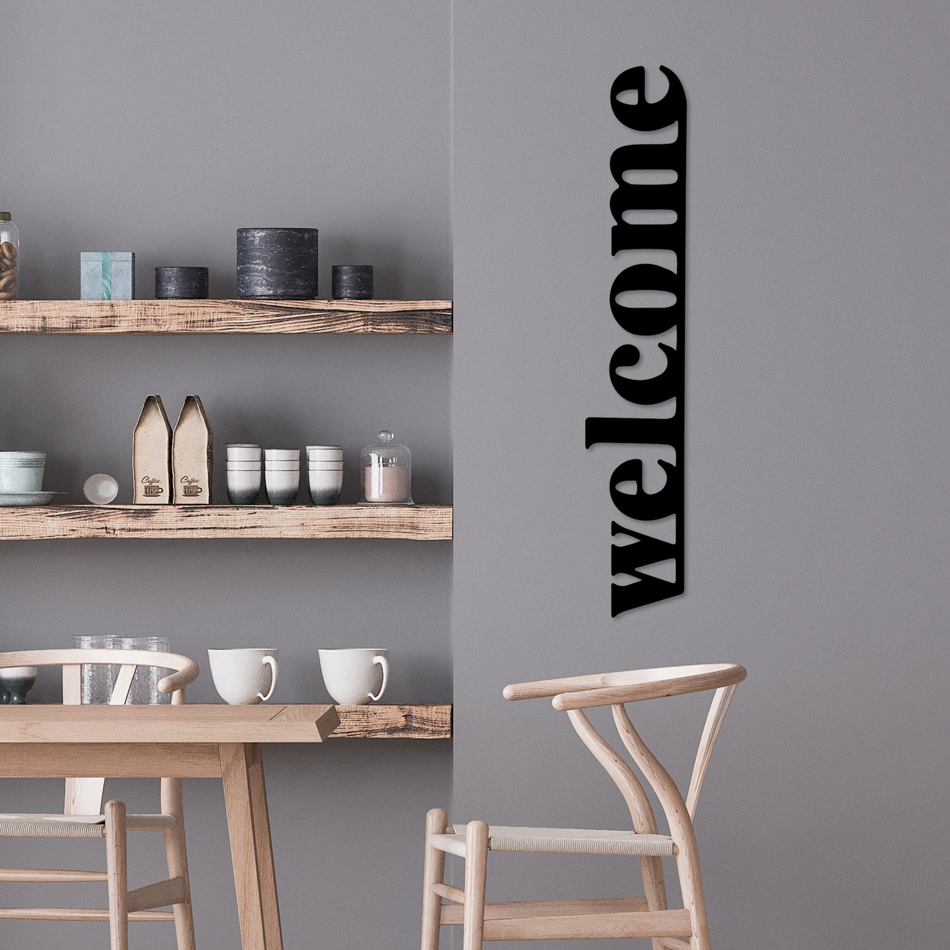 Metalna zidna dekoracija, Welcome-5 | AG-vitahome.hr
