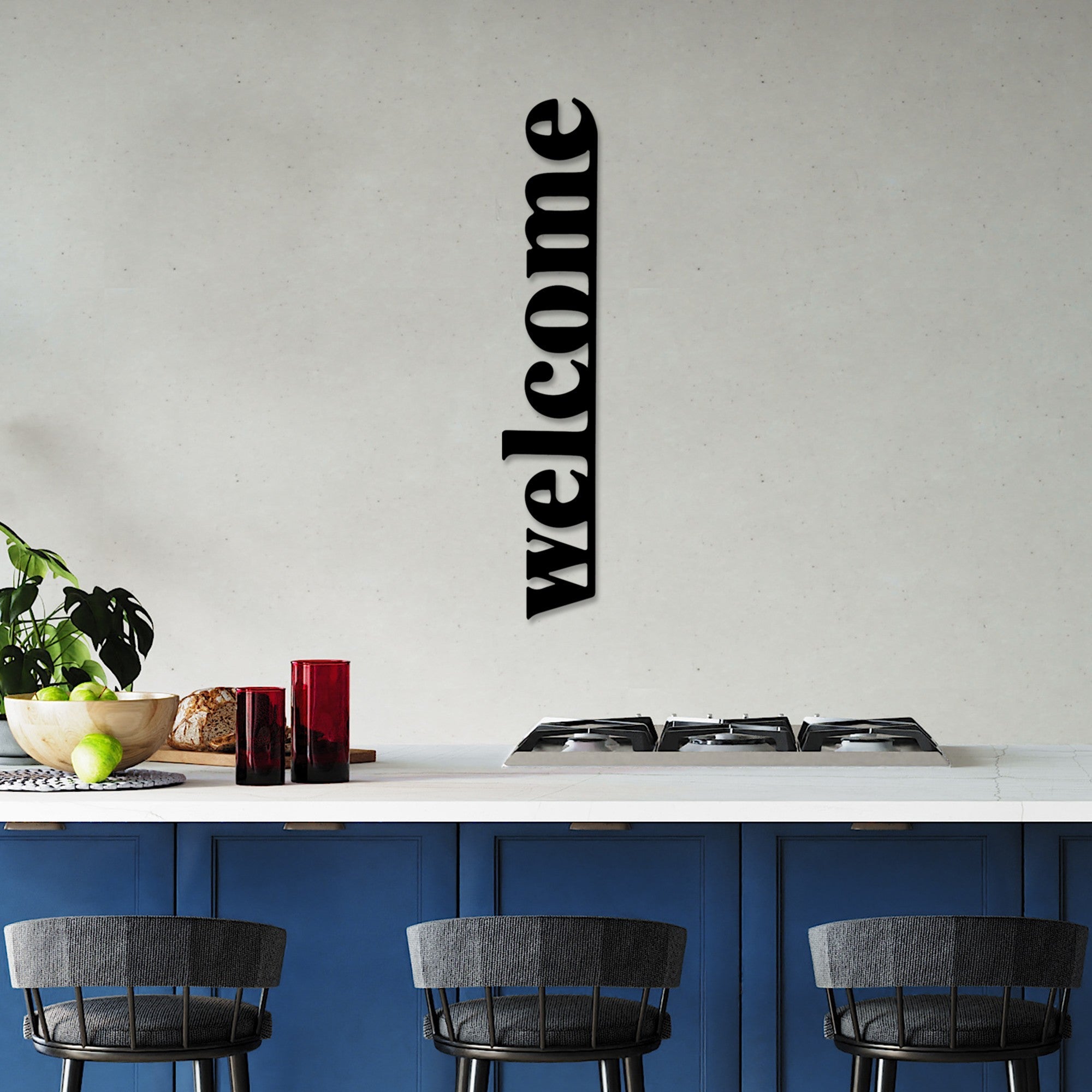 Metalna zidna dekoracija, Welcome-5 | AG-vitahome.hr