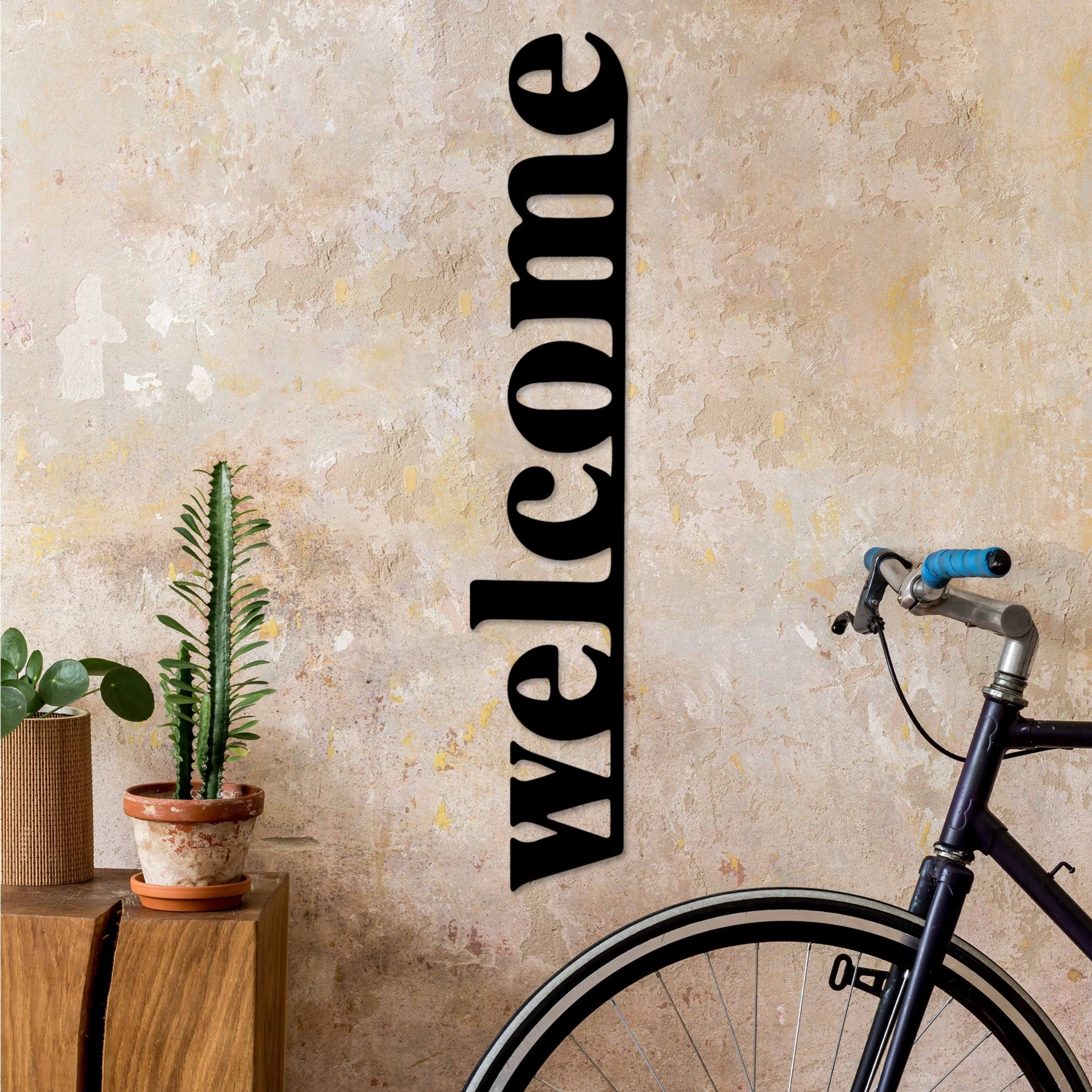Metalna zidna dekoracija, Welcome-5 | AG-vitahome.hr