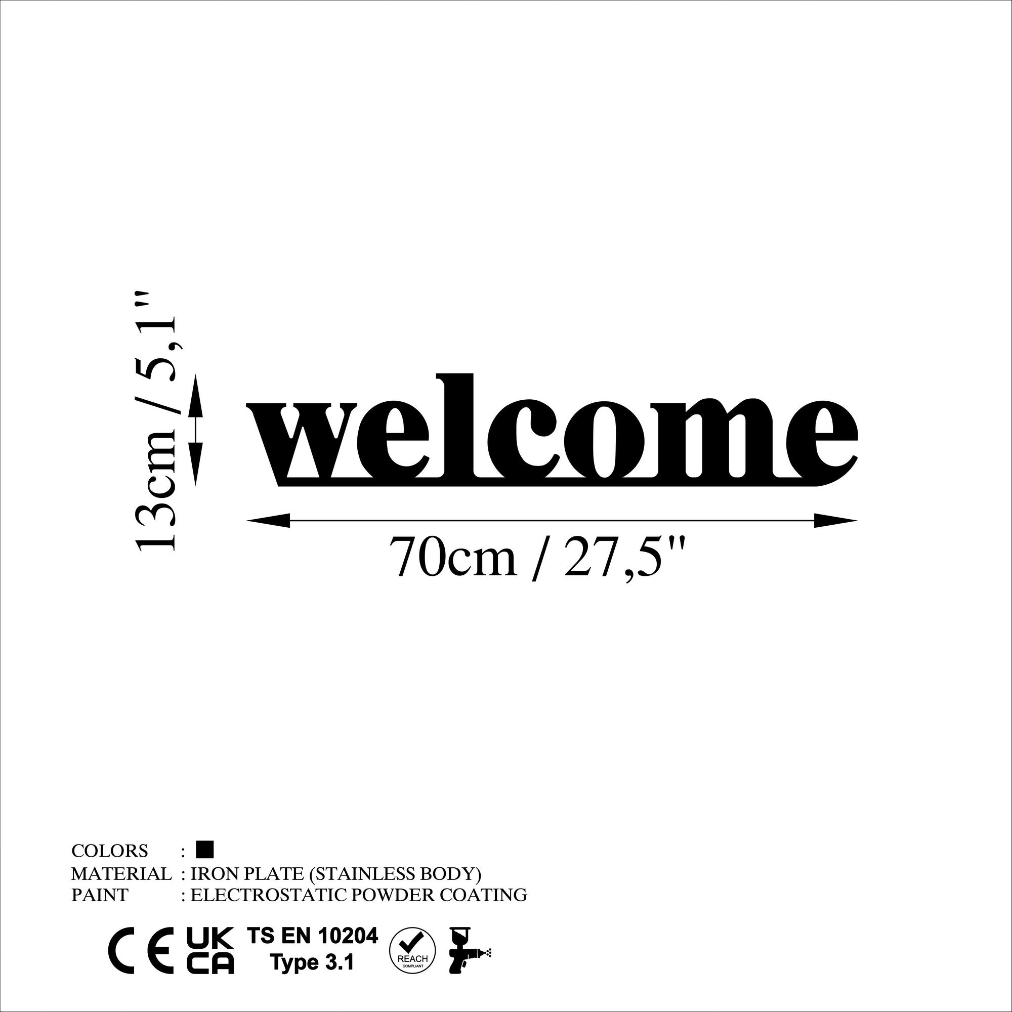 Metalna zidna dekoracija, Welcome | AG-vitahome.hr