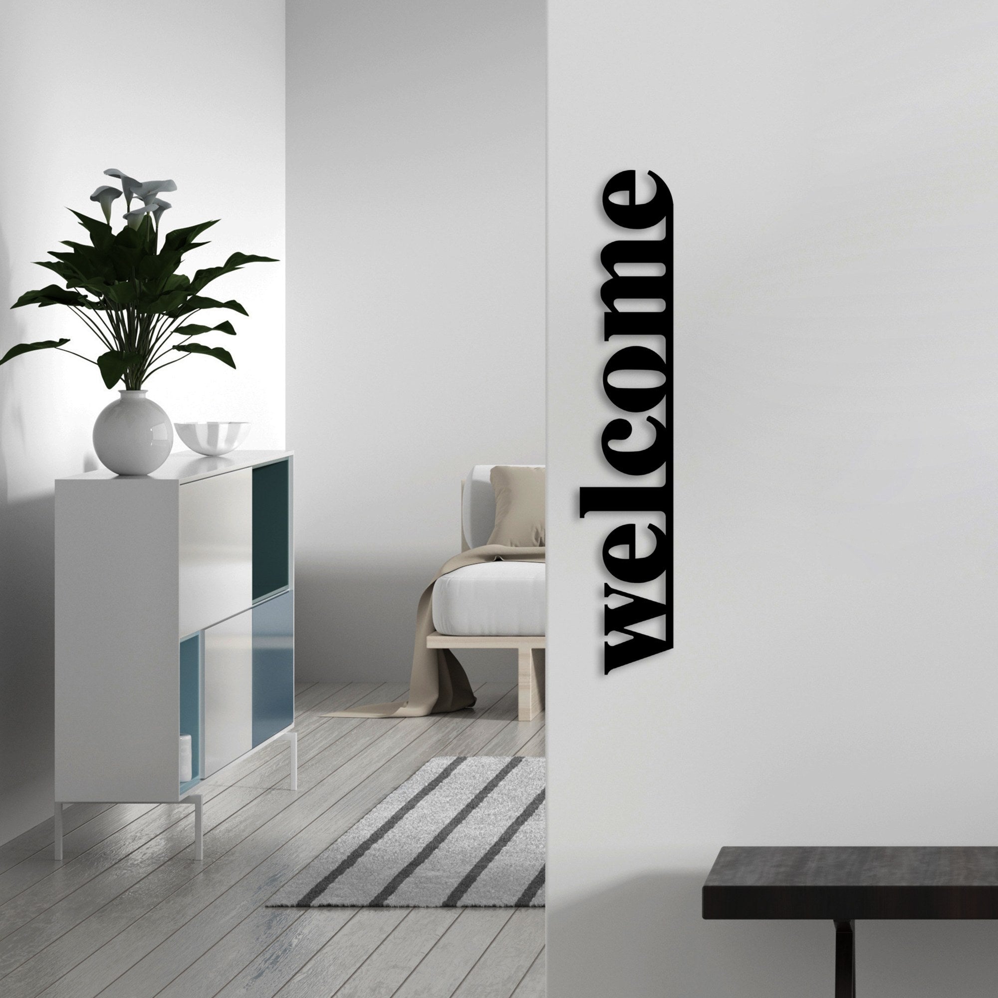 Metalna zidna dekoracija, Welcome | AG-vitahome.hr