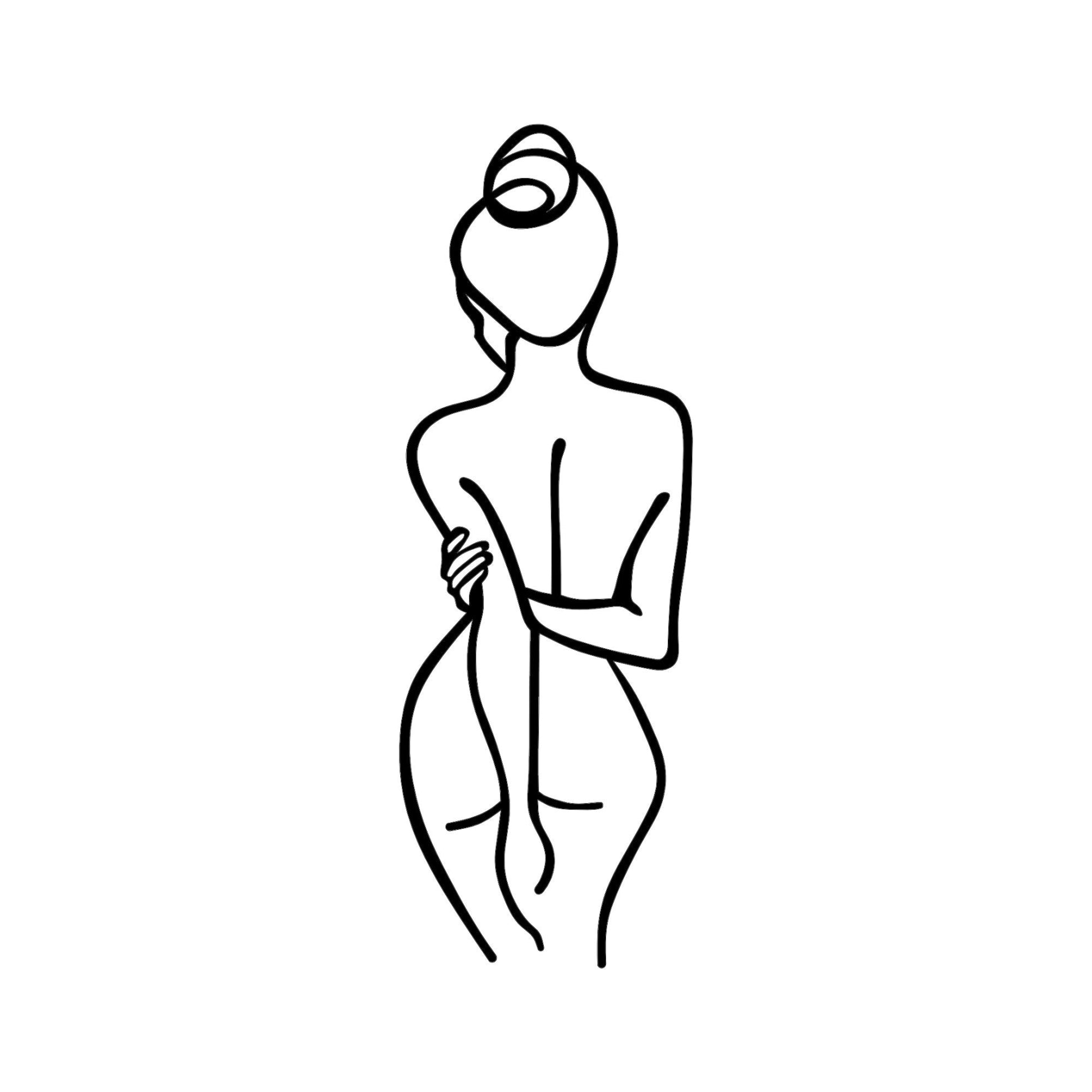 Metalna zidna dekoracija, Woman Body | AG-vitahome.hr