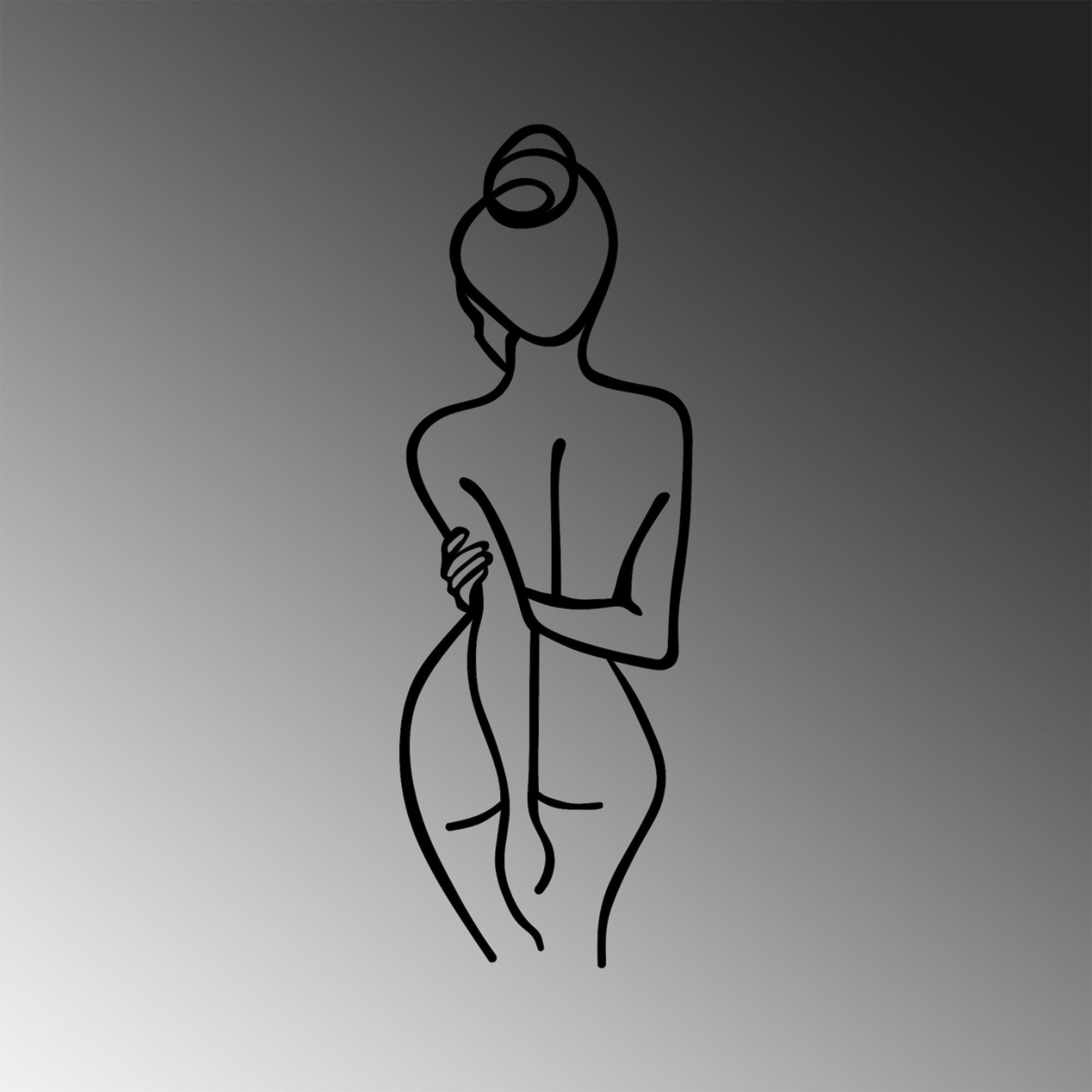 Metalna zidna dekoracija, Woman Body | AG-vitahome.hr