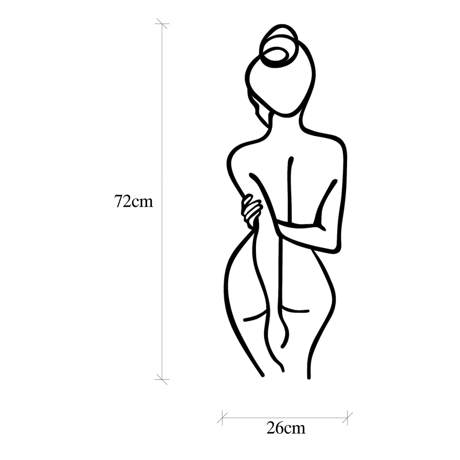 Metalna zidna dekoracija, Woman Body | AG-vitahome.hr