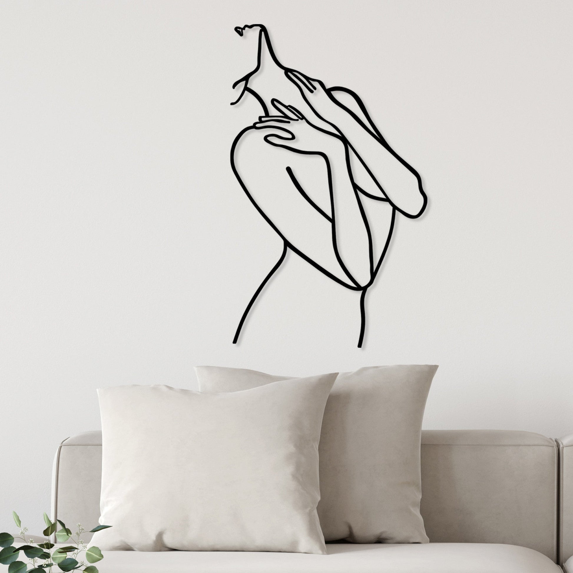 Metalna zidna dekoracija, Woman Lines | AG-vitahome.hr