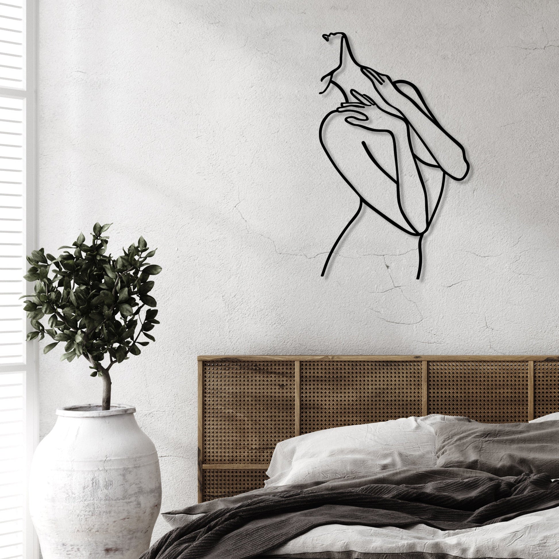 Metalna zidna dekoracija, Woman Lines | AG-vitahome.hr