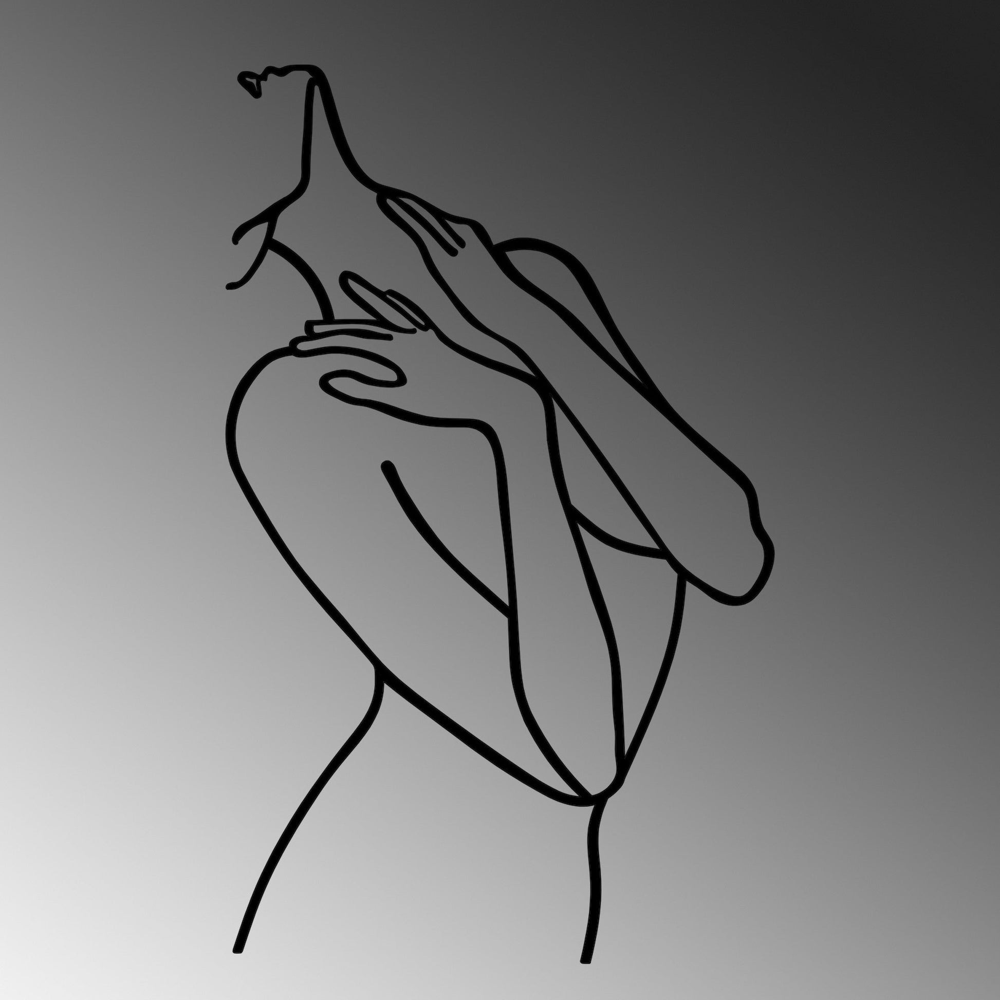 Metalna zidna dekoracija, Woman Lines | AG-vitahome.hr