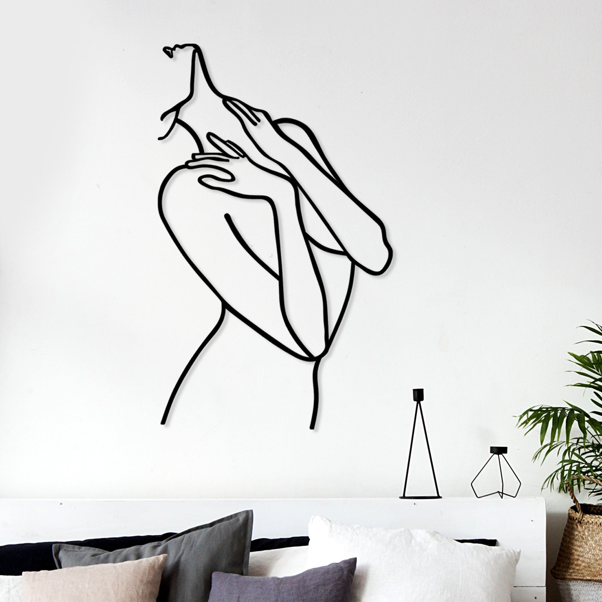 Metalna zidna dekoracija, Woman Lines | AG-vitahome.hr