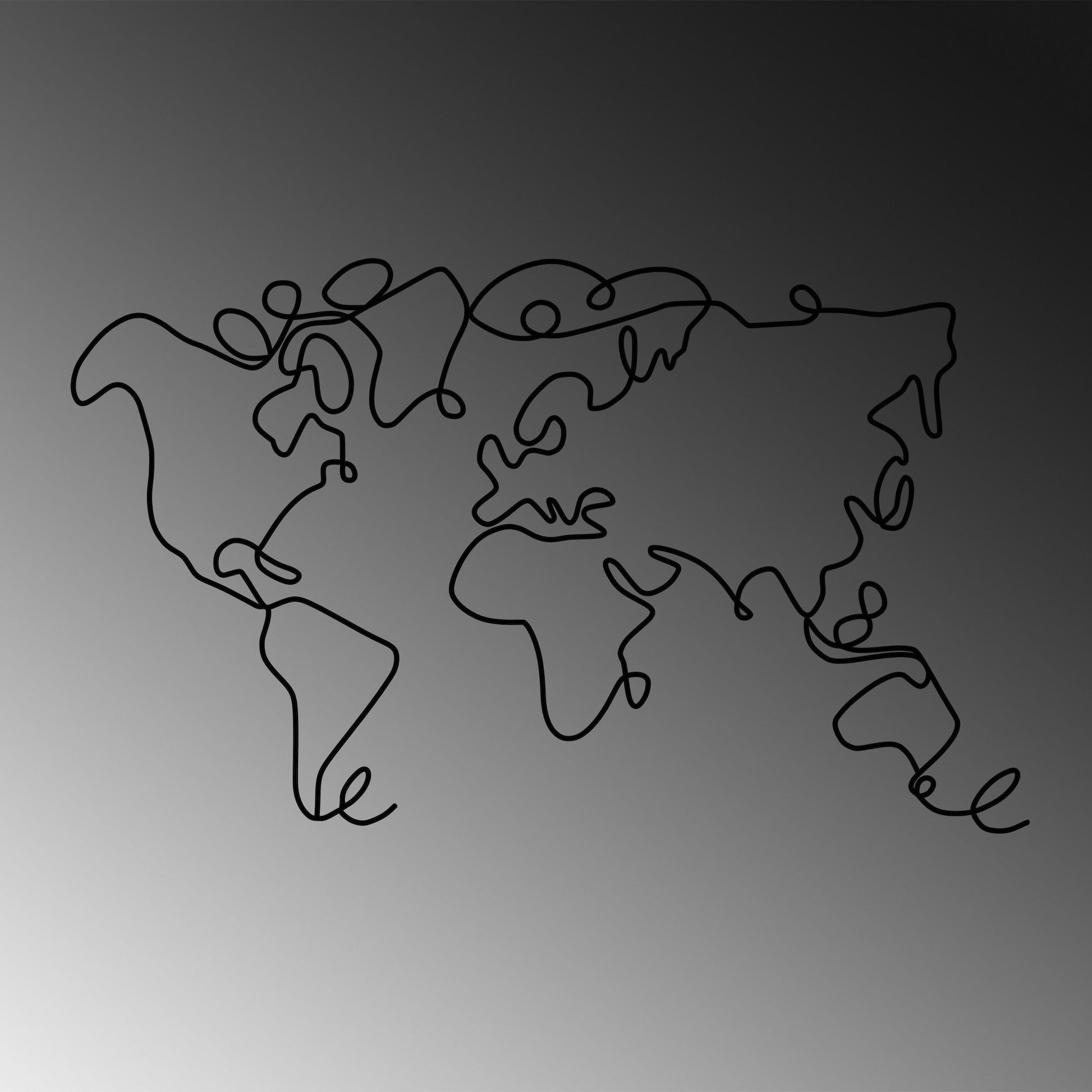 Metalna zidna dekoracija, World Map | AG-vitahome.hr