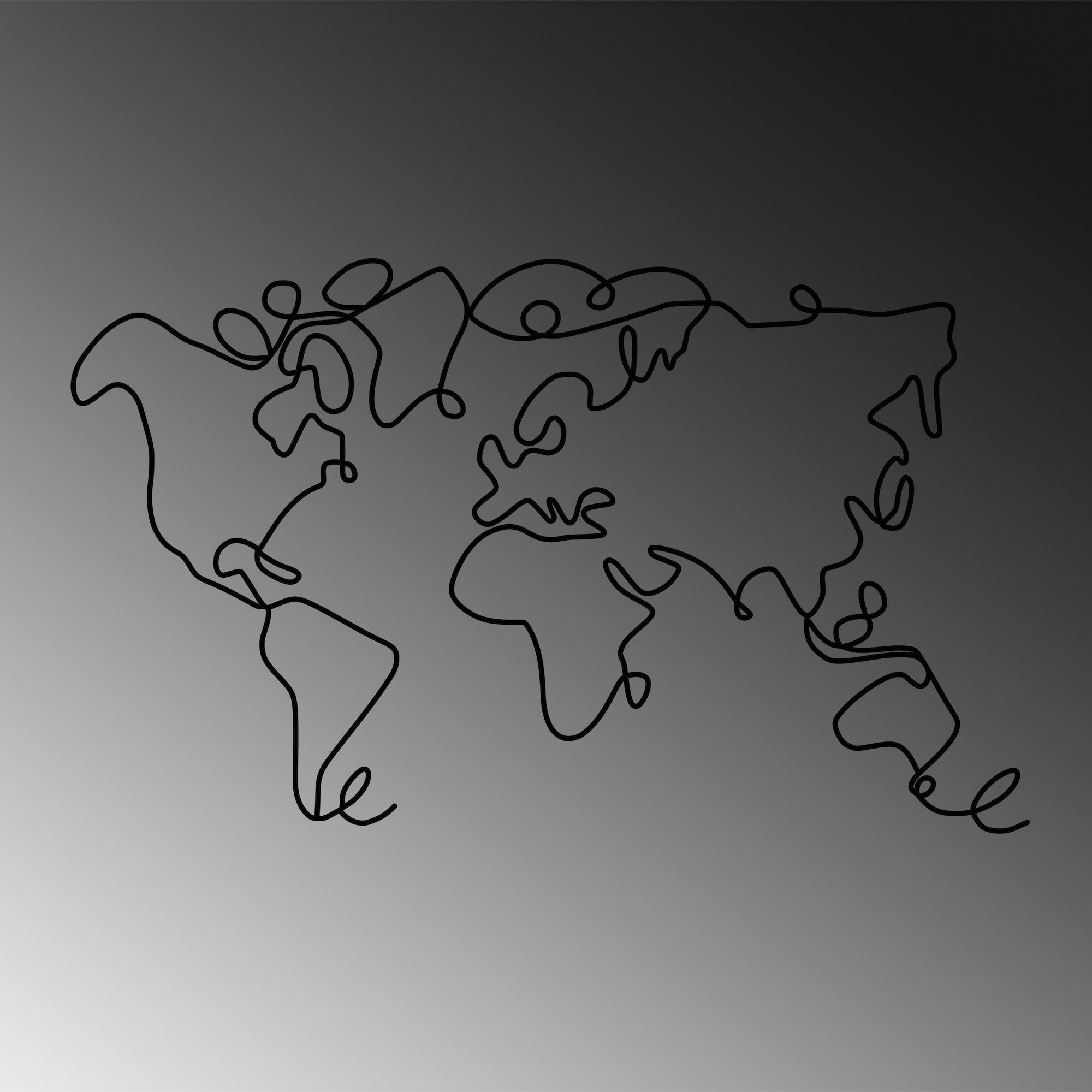 Metalna zidna dekoracija, World Map | AG-vitahome.hr