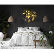 Metalna zidna dekoracija, World Map Compass Led - Black | AG-vitahome.hr