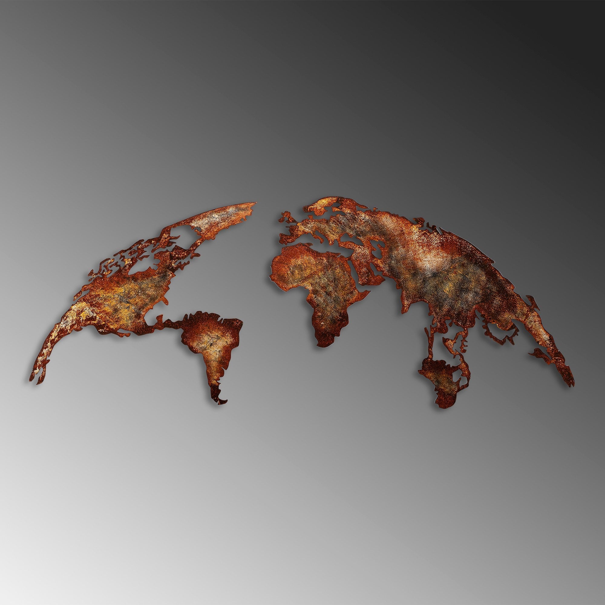Metalna zidna dekoracija, World Map Medium - 1 | AG-vitahome.hr