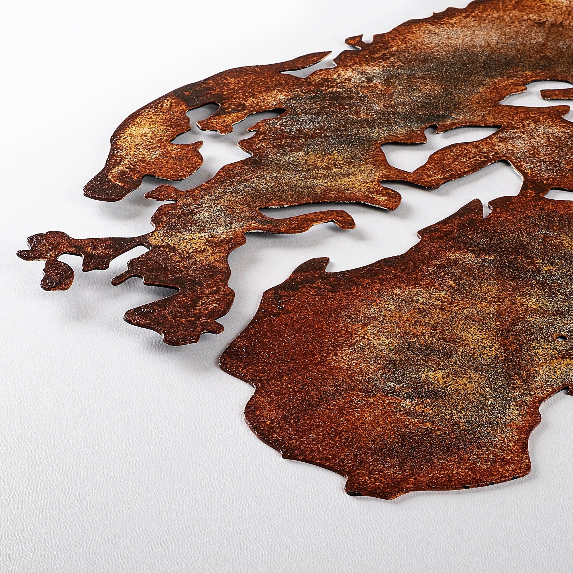 Metalna zidna dekoracija, World Map Medium - 1 | AG-vitahome.hr