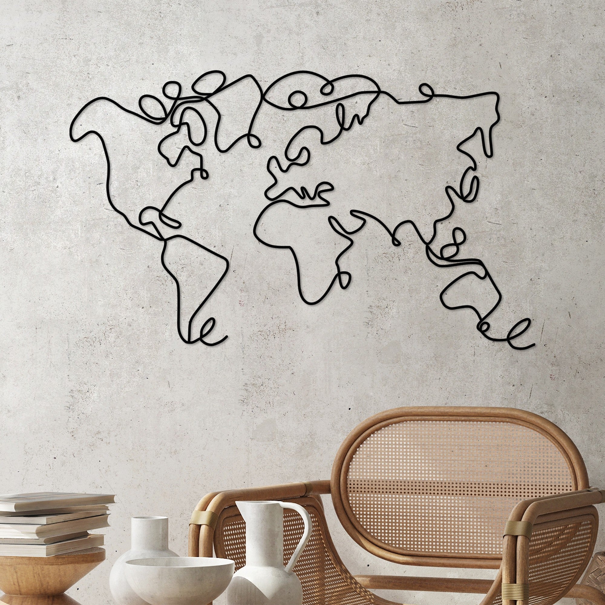 Metalna zidna dekoracija, World Map | AG-vitahome.hr