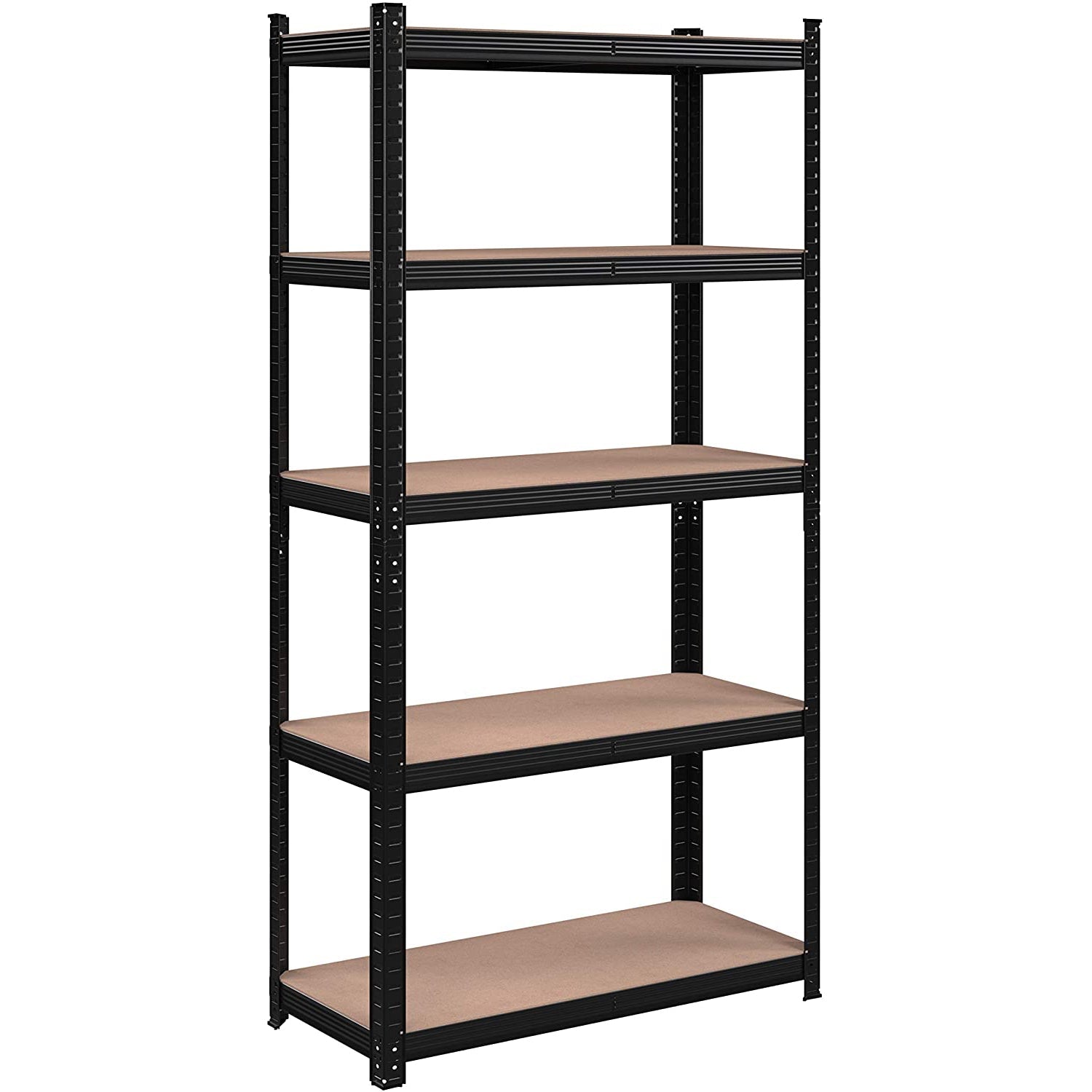 Metalni regal za odlaganje na 5 razina, 90 x 180 x 40 cm, crni | SONGMICS-vitahome.hr