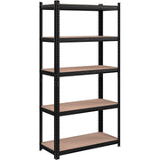 Metalni regal za odlaganje na 5 razina, 90 x 180 x 40 cm, crni | SONGMICS-vitahome.hr