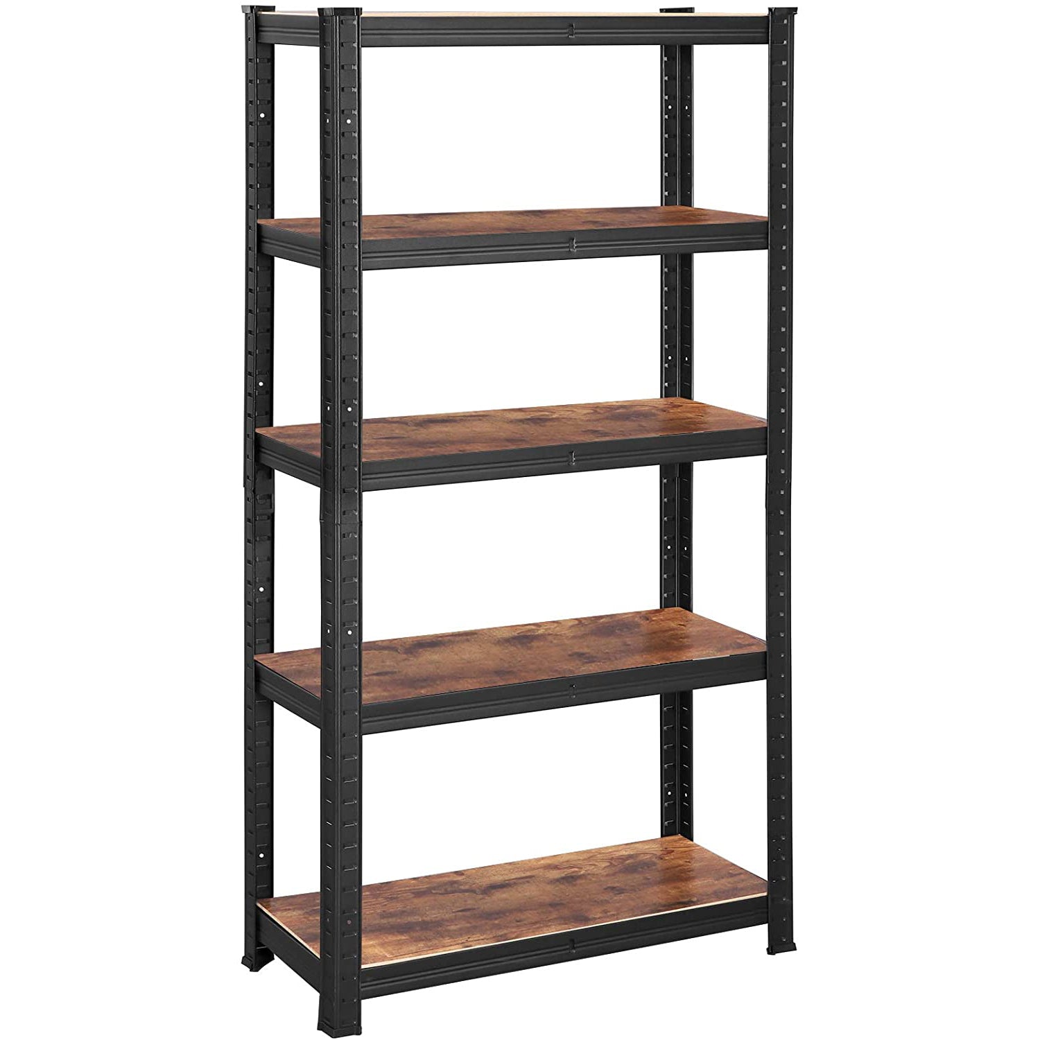 Metalni regal za skladištenje na 5 razina, 75 x 150 x 30 cm, crno smeđi | SONGMICS-vitahome.hr