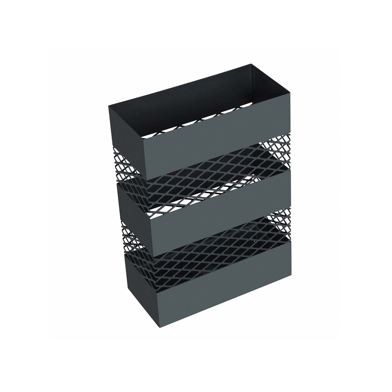 metalni stalak za kišobrane, s posudom za vodu, 28 x 12 x 41 cm, antracit-SONGMICS-Vita Home