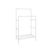 Metalni stalak za odjeću s 2 šipke i policom, 84 x 157 x 44,5 cm, bijeli | SONGMICS-vitahome.hr